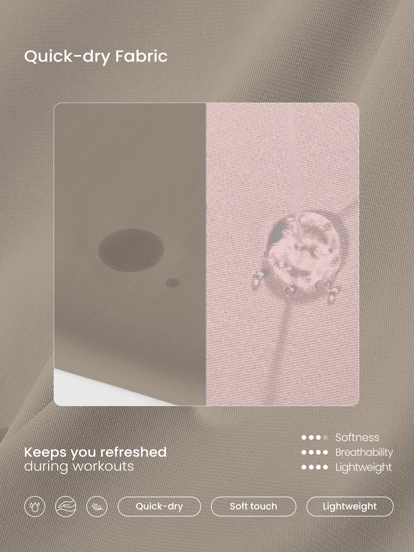 GLOWMODE X Reem Modest Glow Wherever You Go Quick-Dry Ear-Exposed Reflective Logo Adjustable Tie Head Covering Daily Casual Gym Training Wear - Khaki - View 5