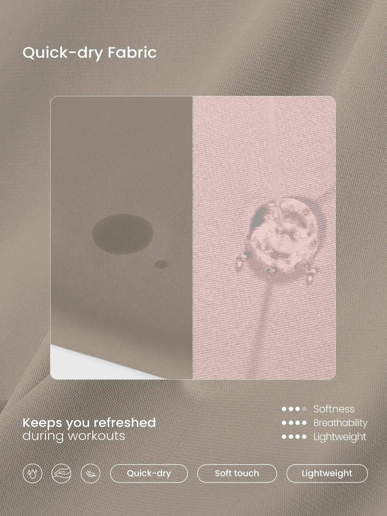 GLOWMODE X Reem Modest Glow Wherever You Go Quick-Dry Ear-Exposed Reflective Logo Adjustable Tie Head Covering Daily Casual Gym Training Wear - Khaki - View 5