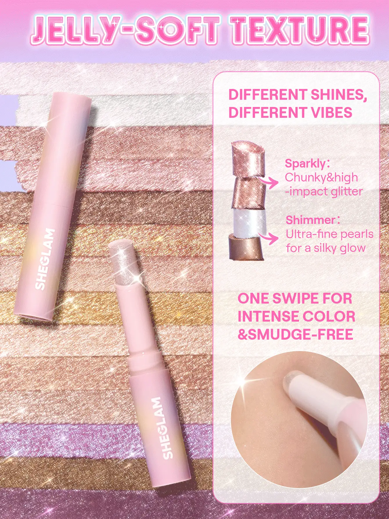 SHEGLAM Crystal Jelly BúT PhấN MắT LấP LáNh-Peach Fuzz ThươNg HiệU LàM đẹP Trang đIểM Mỹ PhẩM Cho Phụ Nữ Và Cô GáI HoàN HảO Cho MùA Hè MùA XuâN Lý TưởNg Cho Y2K ThờI Trang Sang TrọNg Phù HợP Cho Sinh NhậT NgàY CủA Mẹ Quà TặNg TiệC SẵN SàNg MàU SắC TốT NhấT - 03 Peach Fuzz - Xem 3