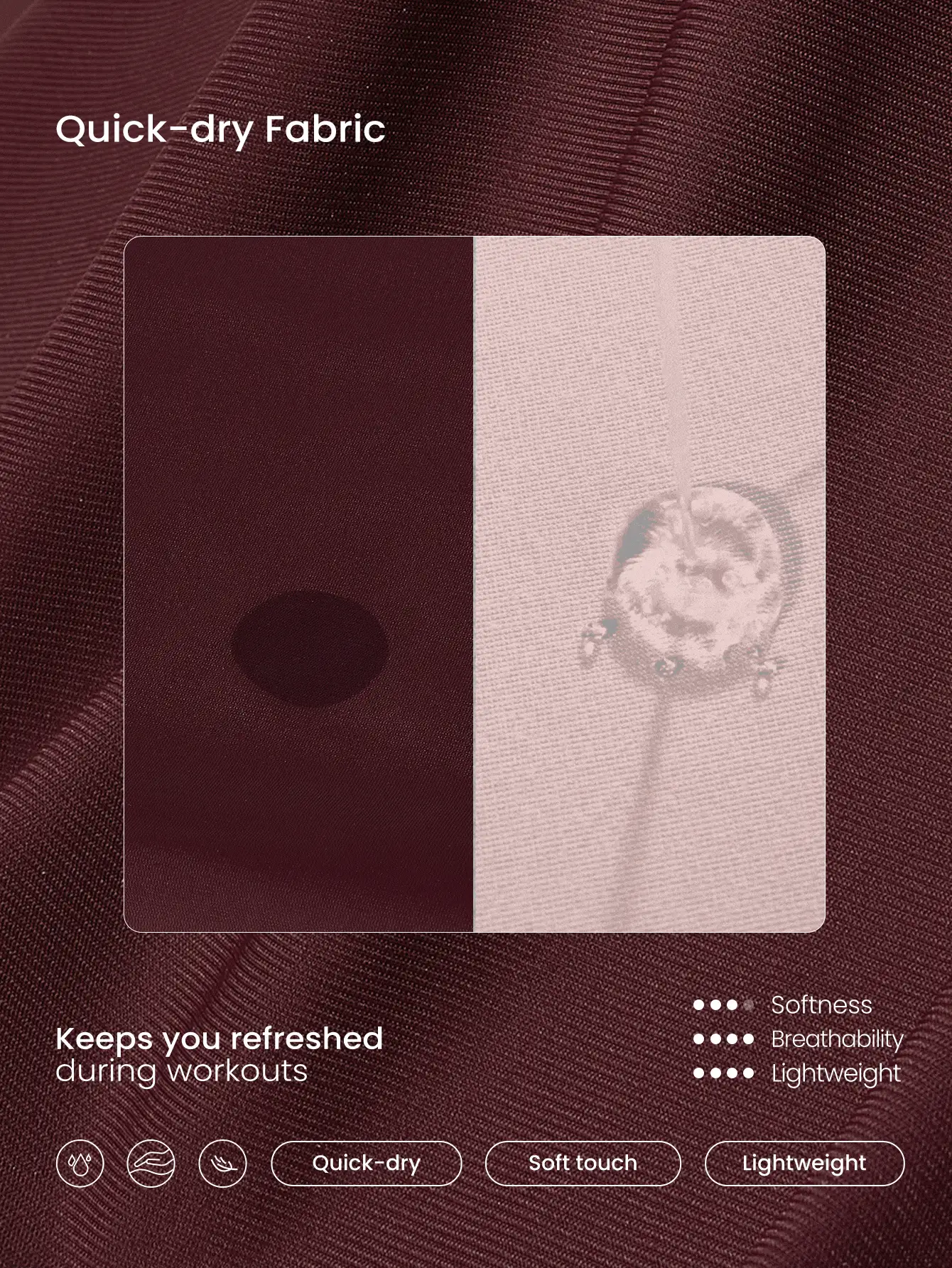 GLOWMODE X Reem Modest Own Your Moves Quick-Dry Multi-Purpose Sports Hijab Daily Casual Gym Training Wear - Purple - View 5