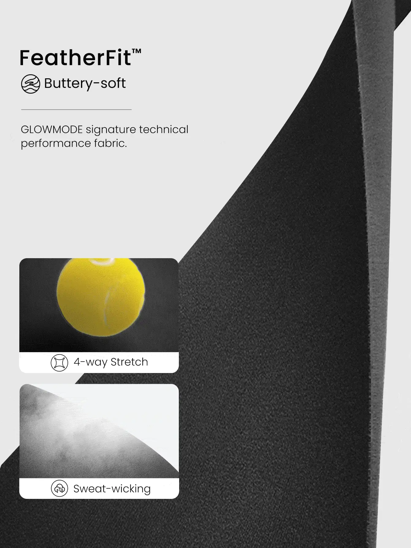 GLOWMODE DD+ FeatherFit™ Focused Glow Stretch & Shine Buttery-Soft Stretchy Removable Cups Cropped Tank Top Low Impact Yoga Studio Pilates Daily Active Wear - Black - View 6