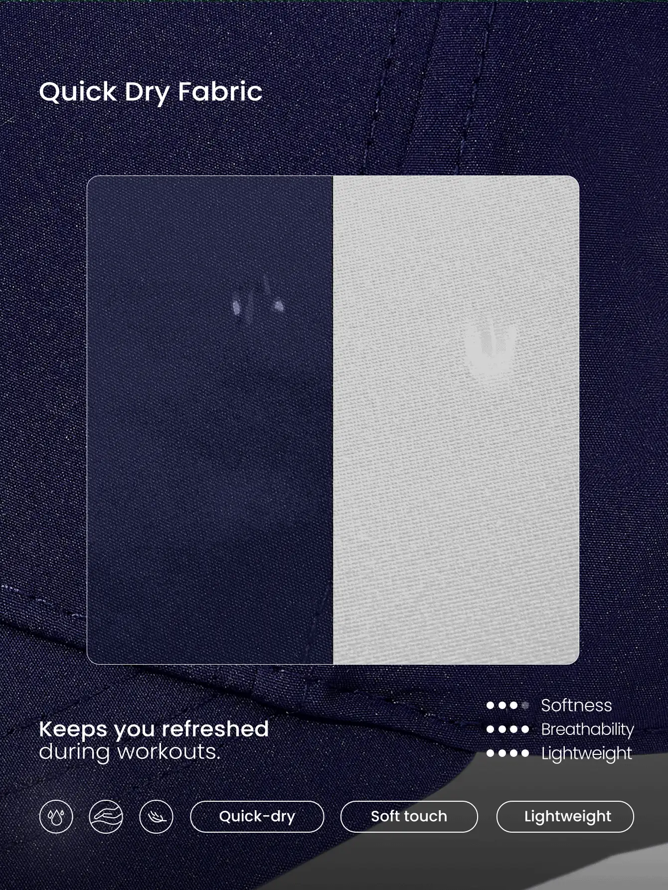 GLOWMODE 专注比赛网球刺绣弹力后部马尾帽高尔夫网球匹克球日常休闲装 - Dark Blue - 查看 4