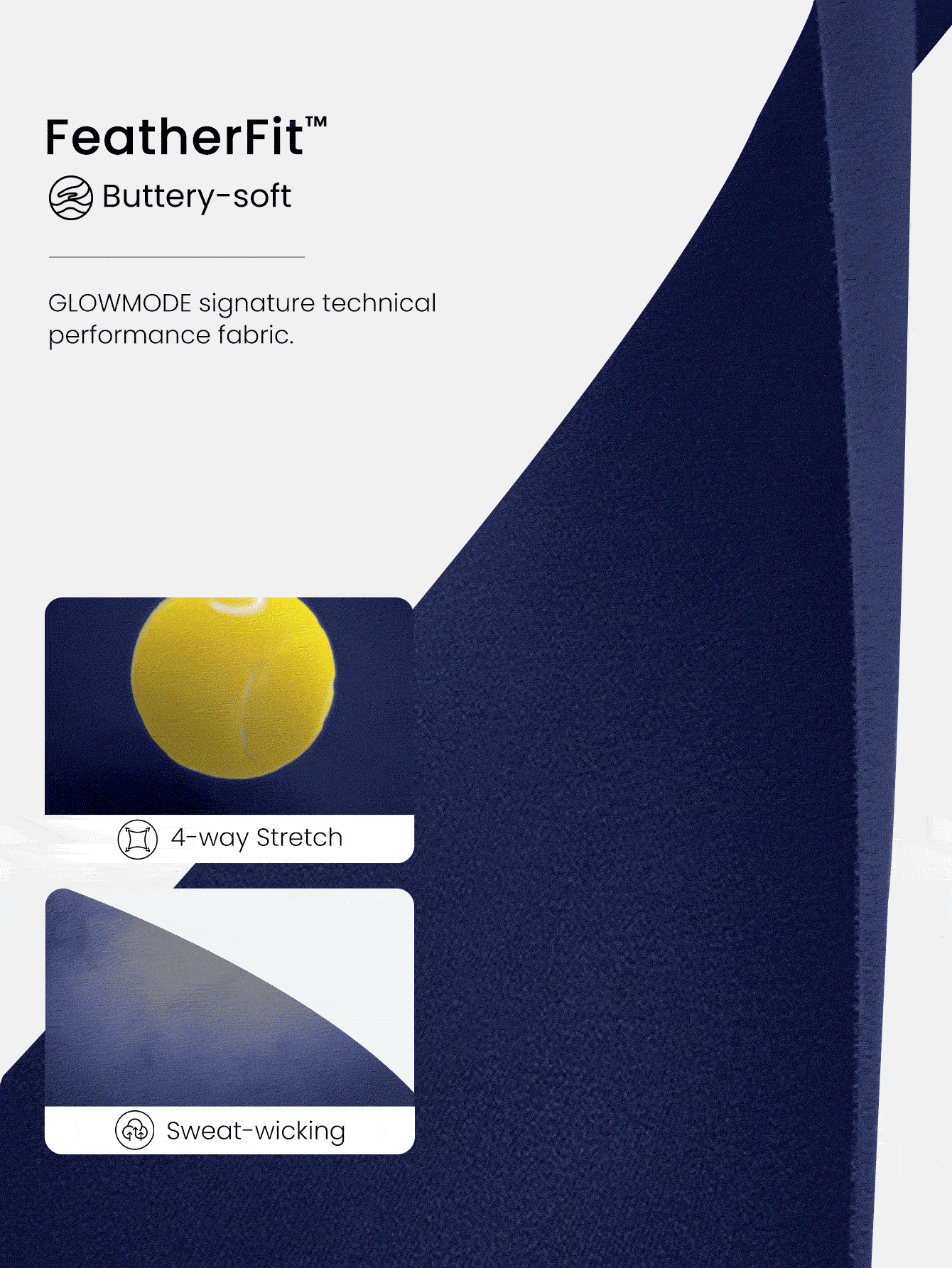 GLOWMODE FeatherFit™ 助力运动，如黄油般柔软，吸汗速干，弹力十足，可拆卸胸垫，前部褶皱设计，露背运动文胸搭配 4.3 英寸交叉腰带 Y 型臀部缝线骑行短裤，适合低强度健身房锻炼、骑行、跑步和日常休闲穿着。 - Dark Blue - 查看 6