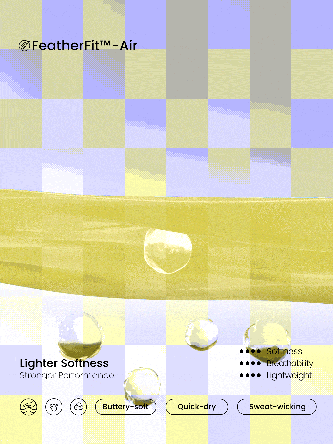 GLOWMODE FeatherFit™-Air 圆领打结迷你连衣裙 速干吸湿排汗 - 黃色 - 查看 6