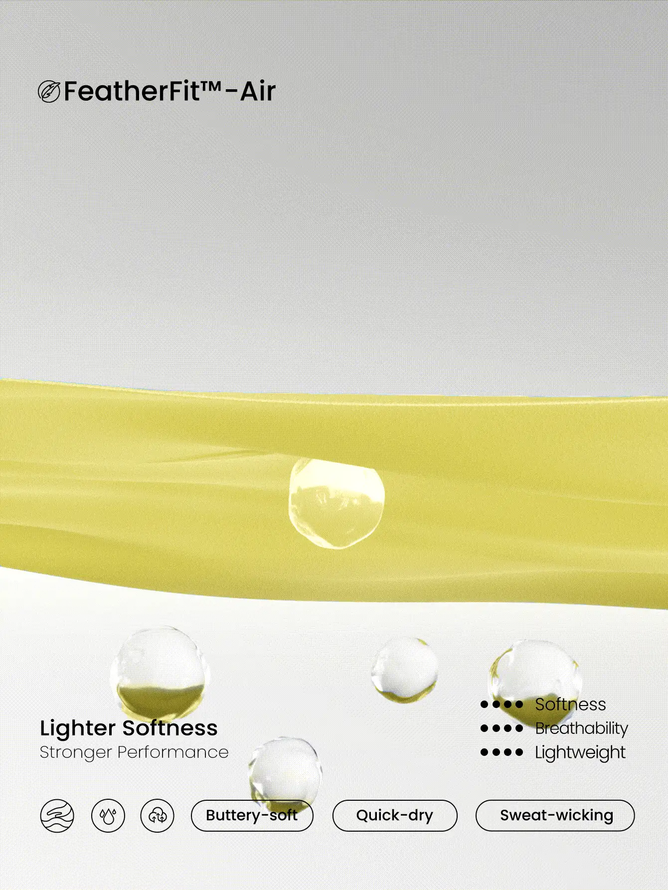 GLOWMODE FeatherFit™-Air 圆领打结迷你连衣裙 速干吸湿排汗 - 黃色 - 查看 6