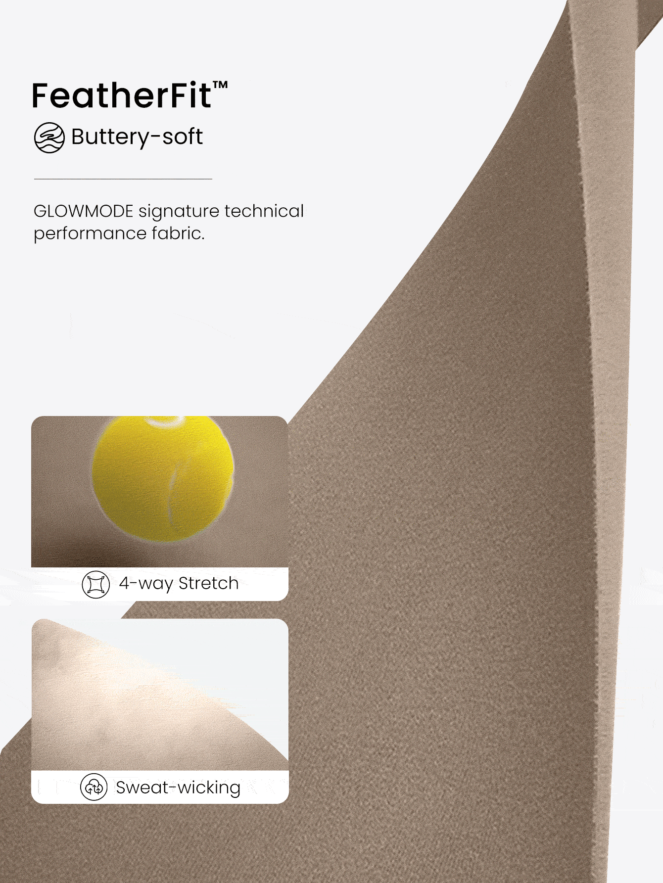 GLOWMODE Metro Moves 吸湿速干 UPF 50+ 塑形收腹长裙，日常休闲街头风 - 卡其色 - 查看 5
