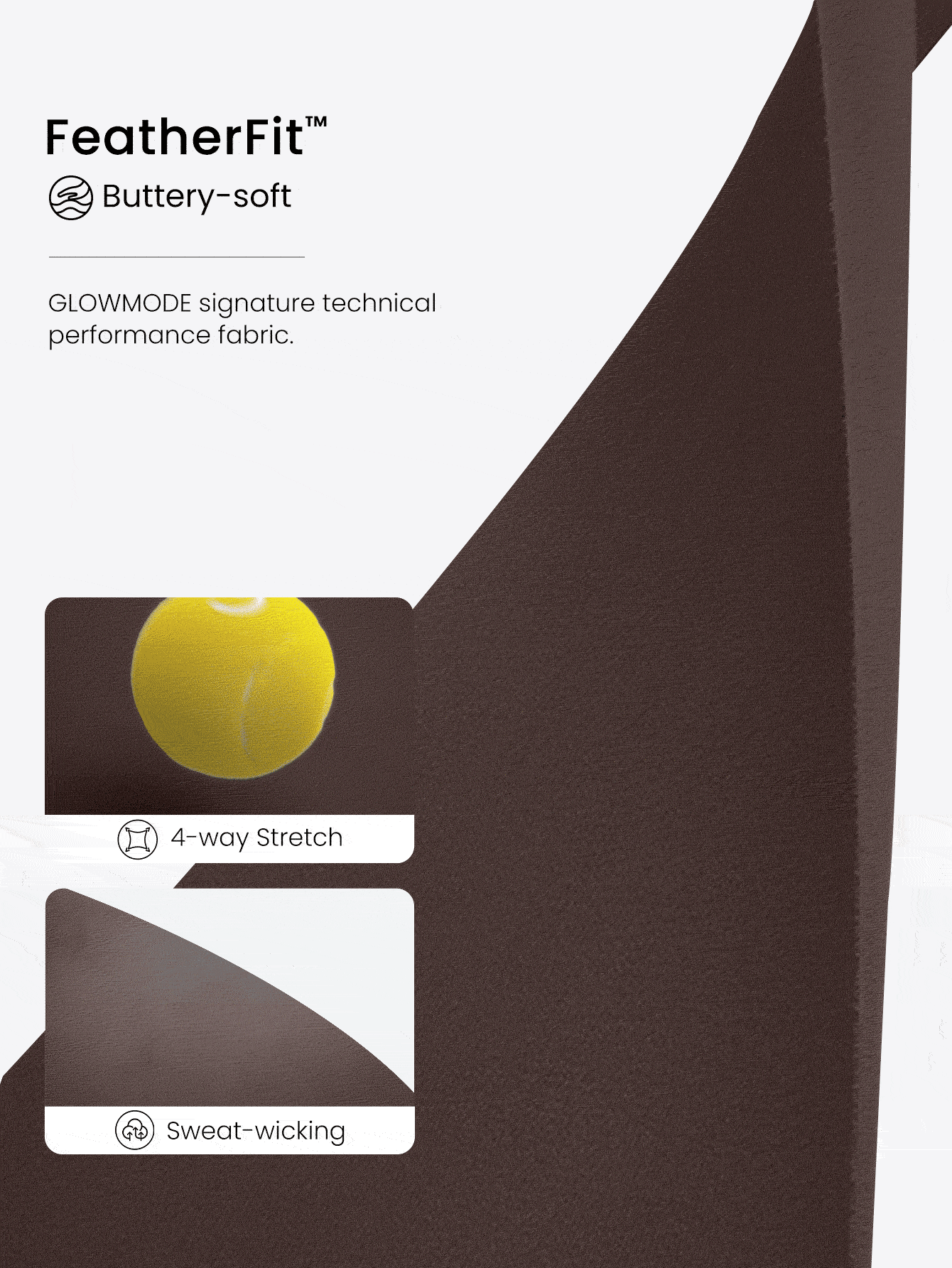 GLOWMODE Metro Moves 吸湿速干 UPF 50+ 塑形收腹长裙，日常休闲街头风 - 棕色 - 查看 5