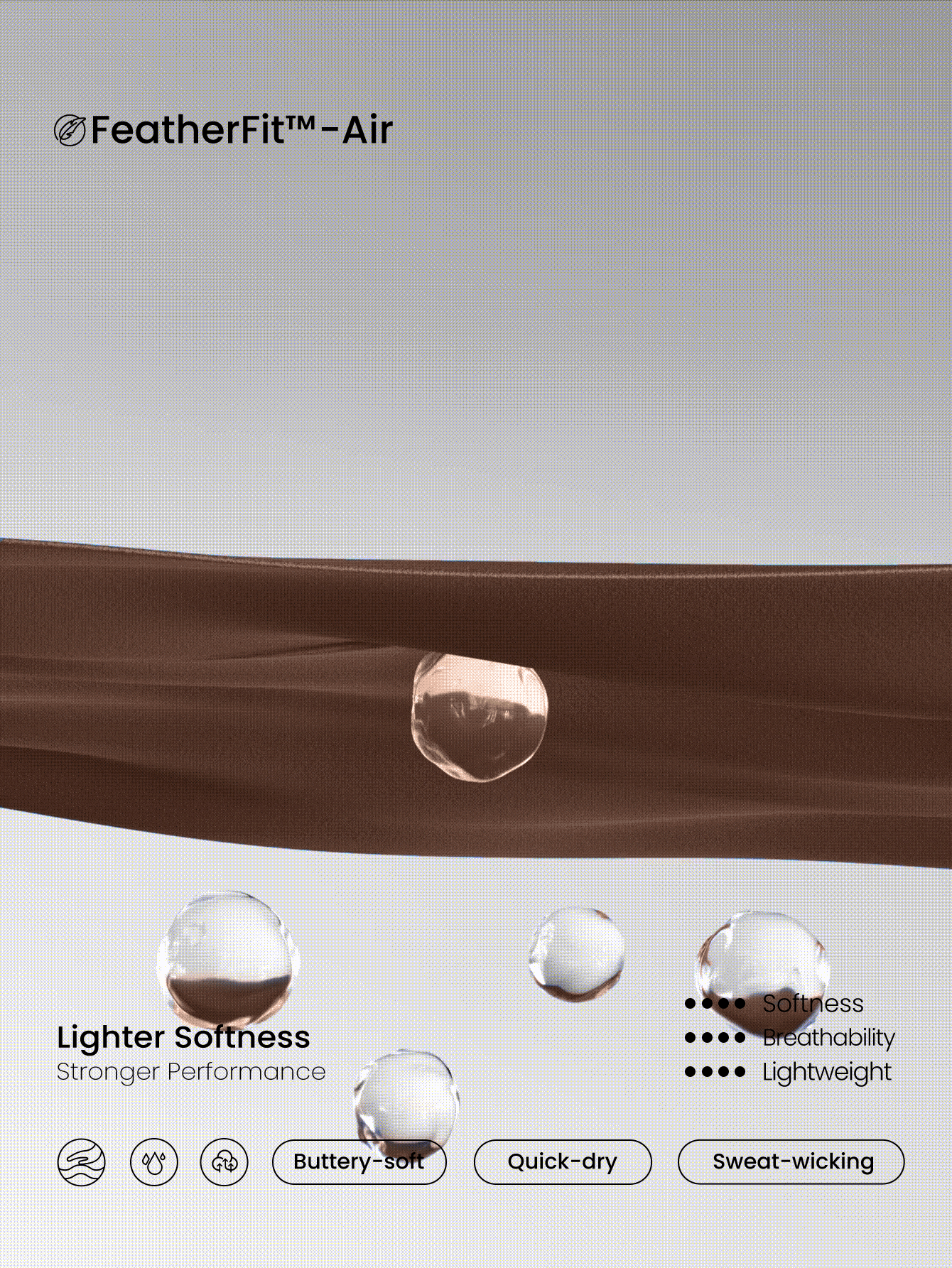 GLOWMODE Áo liền thân FeatherFit™-Air 24" mang lại cảm giác thoải mái, mềm mại như bơ, co giãn, thấm hút mồ hôi, có mút ngực tháo rời, túi bên hông, lưng hở, thích hợp cho yoga, pilates, tập gym, studio và mặc hàng ngày. - màu nâu - Xem 7