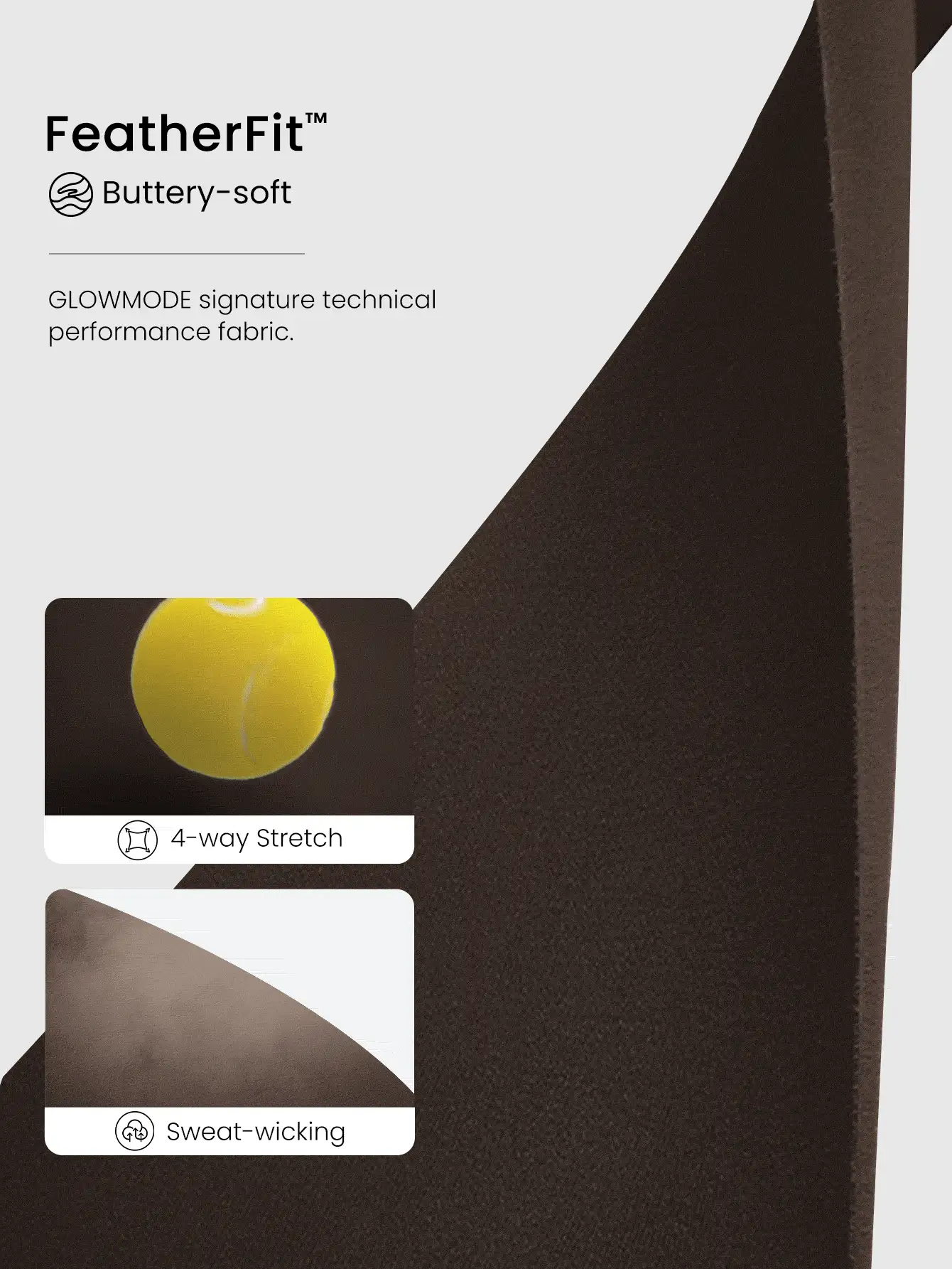 GLOWMODE FeatherFit™ Split Decision 2-en-1 Parte superior reversible de manga larga con cintura anudada, suave y elástica, que absorbe la humedad, apta para yoga, pilates, estudio y uso diario casual - Marrón Chocolate - Añade 7