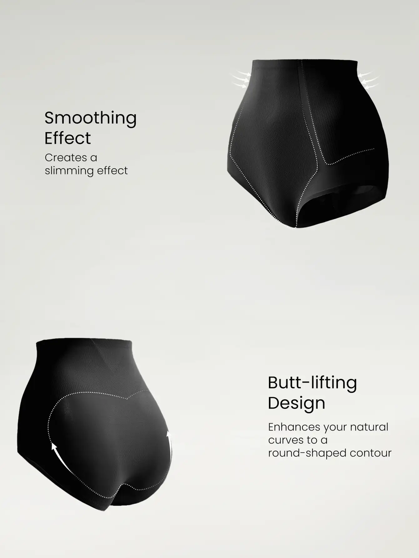 GLOWMODE 1 Pack Sculpt Fit High-Rise Waist Smoothing Effect Coverage Underwear Daily Casual - Black - View 3