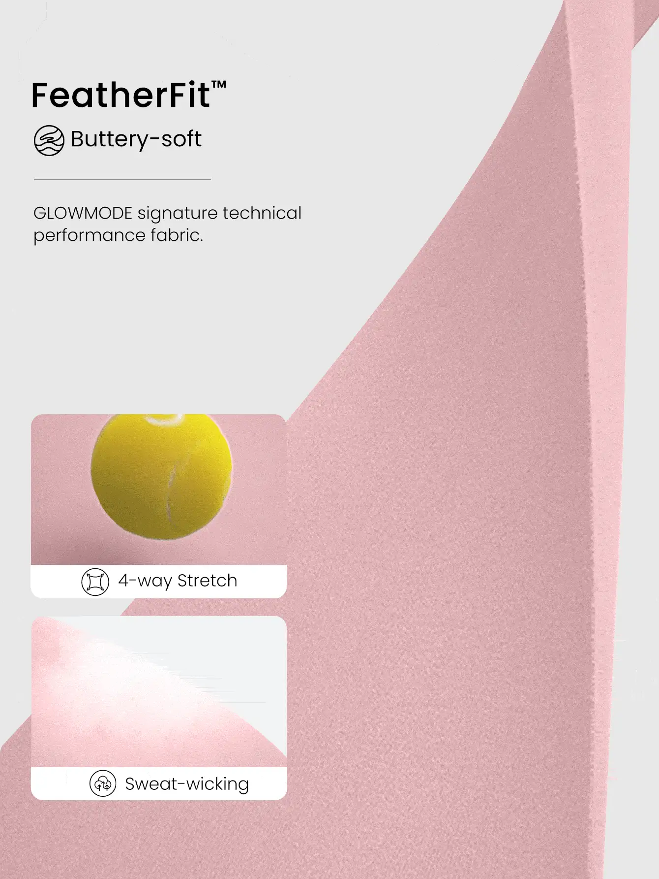 GLOWMODE FeatherFit™ See You Around Halter Backless Sports Bra Light Support Low Impact Yoga Pilates - Pink - View 5