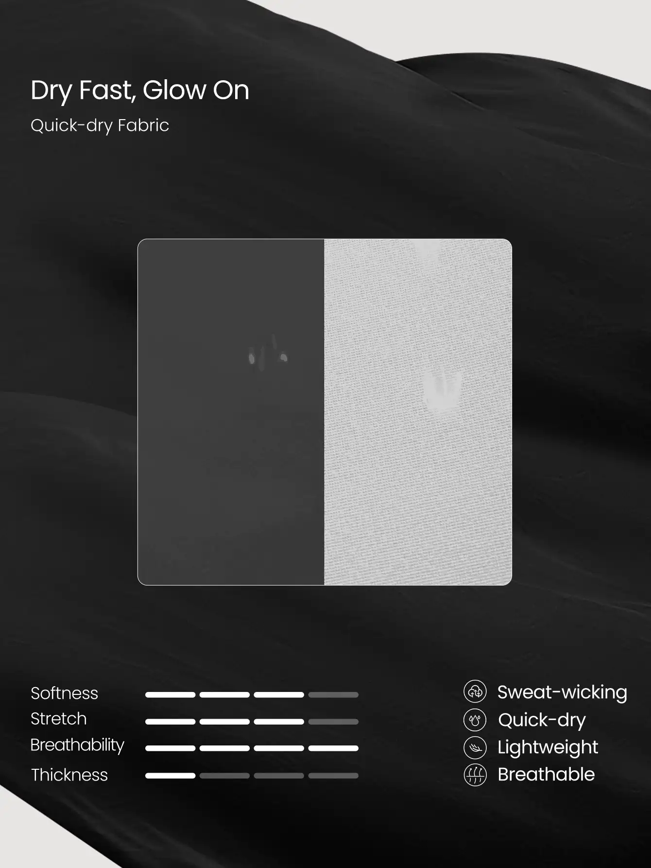 GLOWMODE Power Hour Lightweight Quick-Dry Mesh Waist-Length Regular Fit Cutout Back Contrasting Seam Tank Top Running Jogging Gym Training Tennis Golf Daily Active Wear - Black - View 5