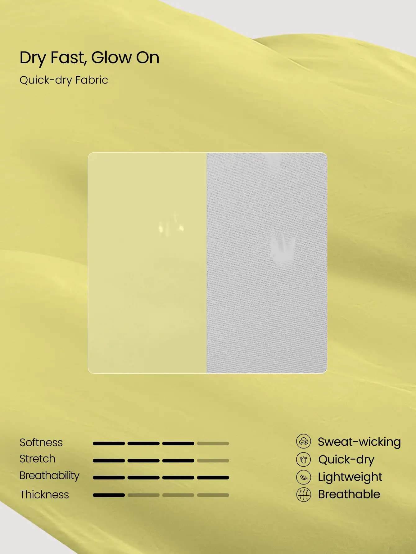 GLOWMODE Power Hour Lightweight Quick-Dry Mesh Waist-Length Regular Fit Cutout Back Contrasting Seam Tank Top Running Jogging Gym Training Tennis Golf Daily Active Wear - Yellow - View 5