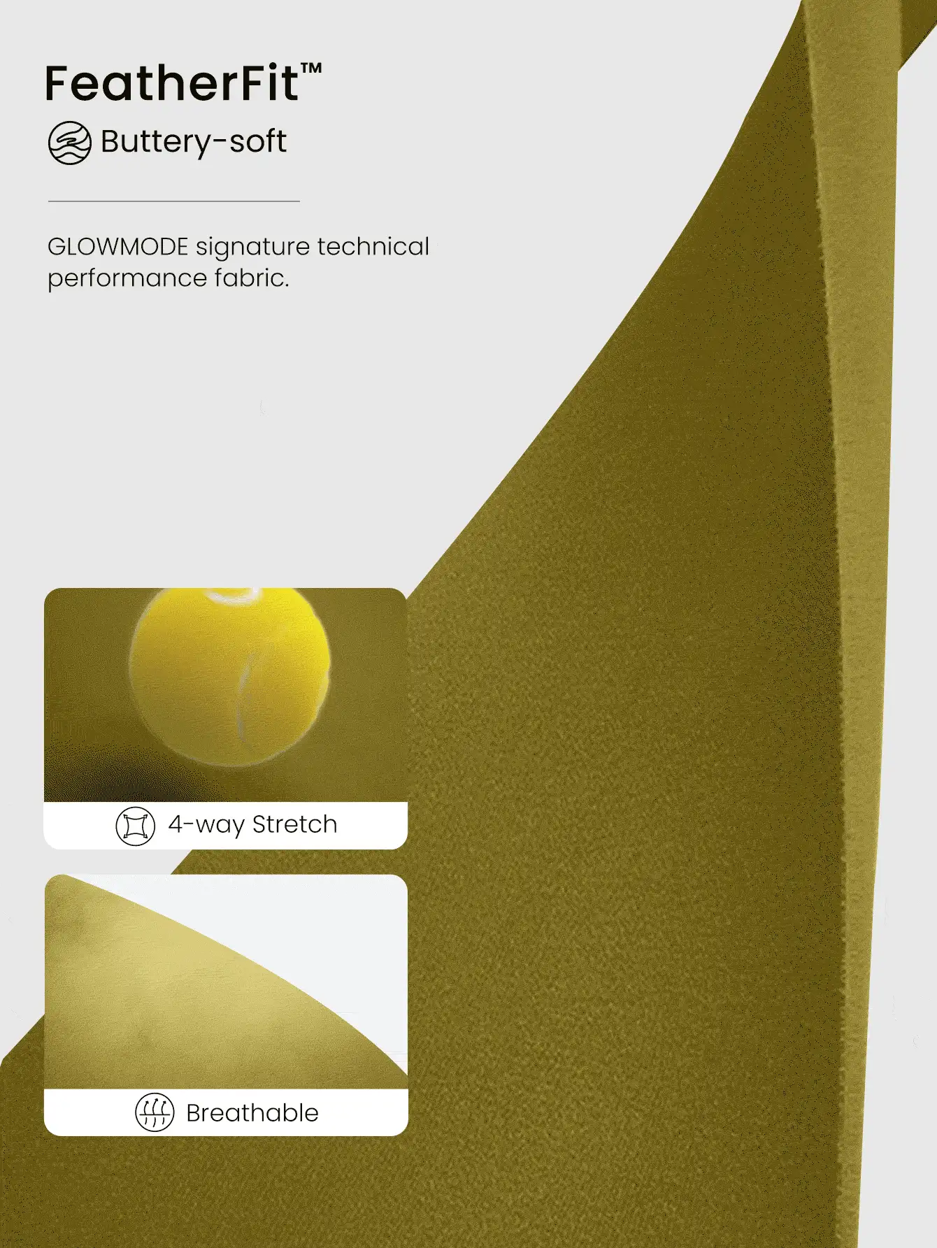 GLOWMODE Featherfit™ Just Do U-back帽袖短款上衣 - 橄欖綠 - 查看 5