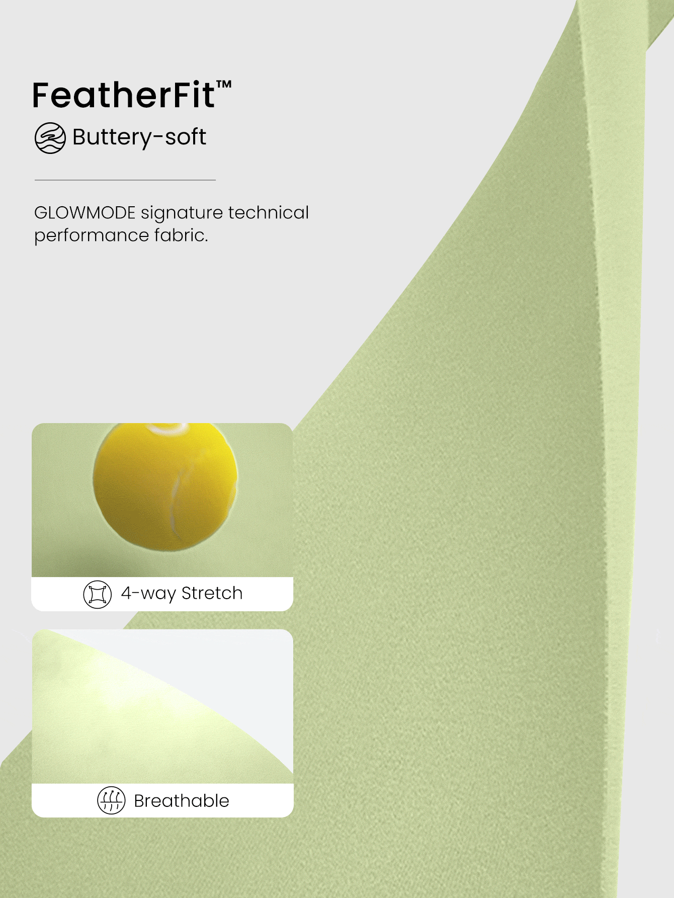 GLOWMODE FeatherFit™ 吊带露背运动文胸背心 低强度瑜伽日常健身 春夏 - 薄荷綠 - 查看 4