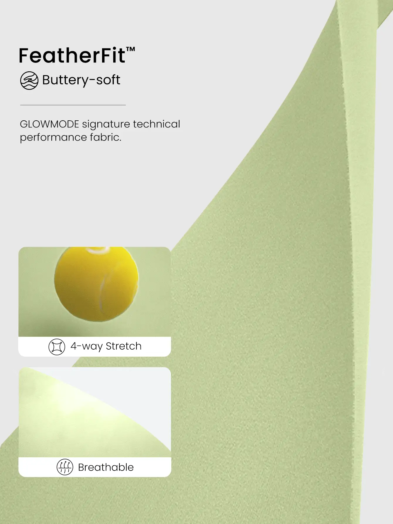 GLOWMODE FeatherFit™ 吊带露背运动文胸背心 低强度瑜伽日常健身 春夏 - 薄荷綠 - 查看 4