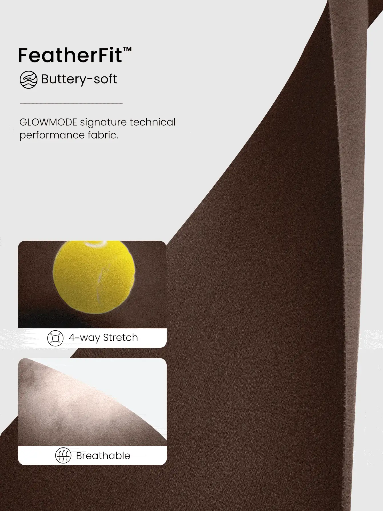 GLOWMODE 24英寸 FeatherFit™ 塑形收腹可调节交叉肩带 U 型后背连体衣，适合低强度瑜伽日常穿着，可拆卸胸垫 - 咖啡棕 - 查看 5