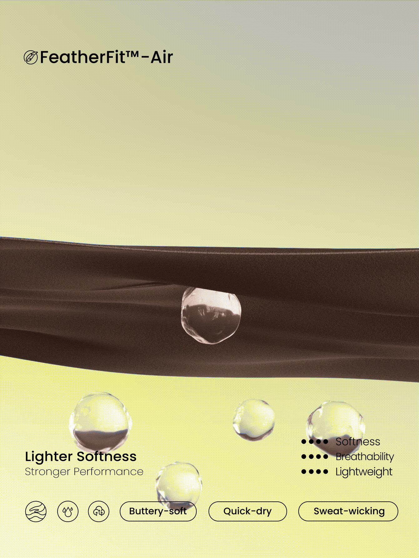 GLOWMODE 24英寸 FeatherFit™-Air Make The Cut 打结后背提臀连体衣，适合低强度瑜伽日常穿着，可拆卸胸垫，春夏款 - 咖啡棕 - 查看 6