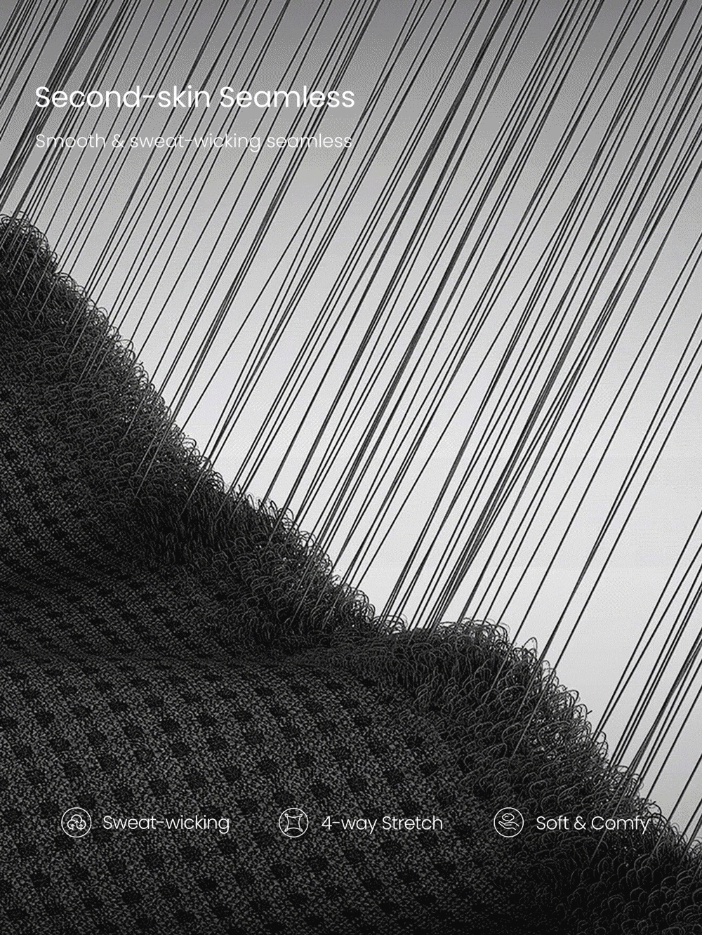 GLOWMODE 4.3" Ultrafine Soft Seamless Flow Free Ribbed Waist Compression Panels Removable Cups Scrunch Butt Lift Racerback Short Bodysuit Training Running Gym Yoga Studio Daily Active Wear - Black - View 7