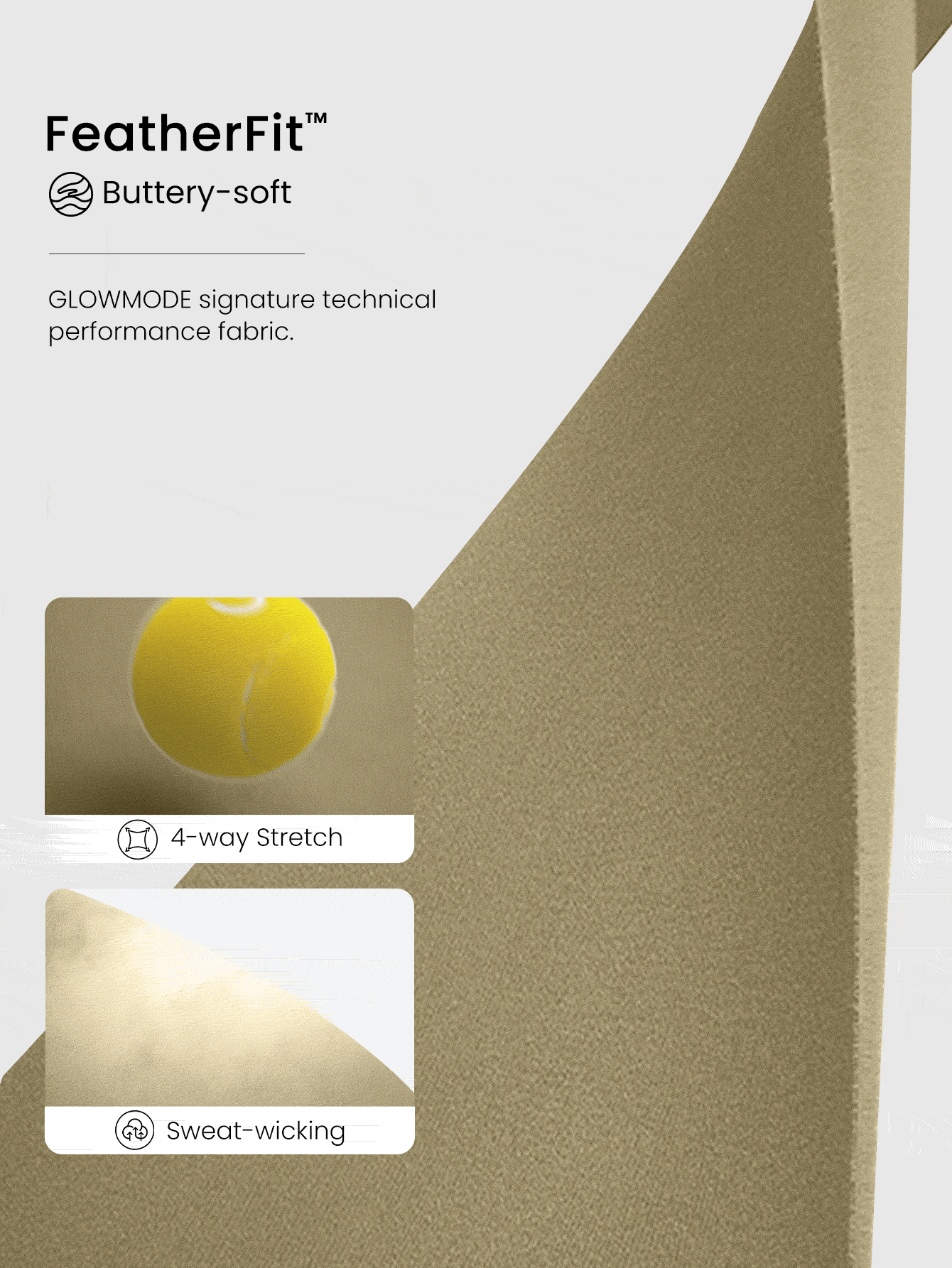 GLOWMODE FeatherFit™ Slim-It Streamline Performance Secure Pockets Zip Up Long Sleeve Jacket Low Impact Yoga Daily Fall - Olive Green - View 4