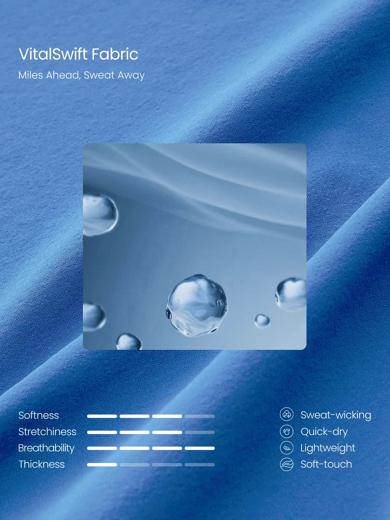 GLOWMODE 3.0英寸 VitalSwift Swift Strides 轻盈速干透气抑菌侧开衩中腰可调节短裤，适合跑步、慢跑、训练、健身等运动。 - Blue Power - 查看 7