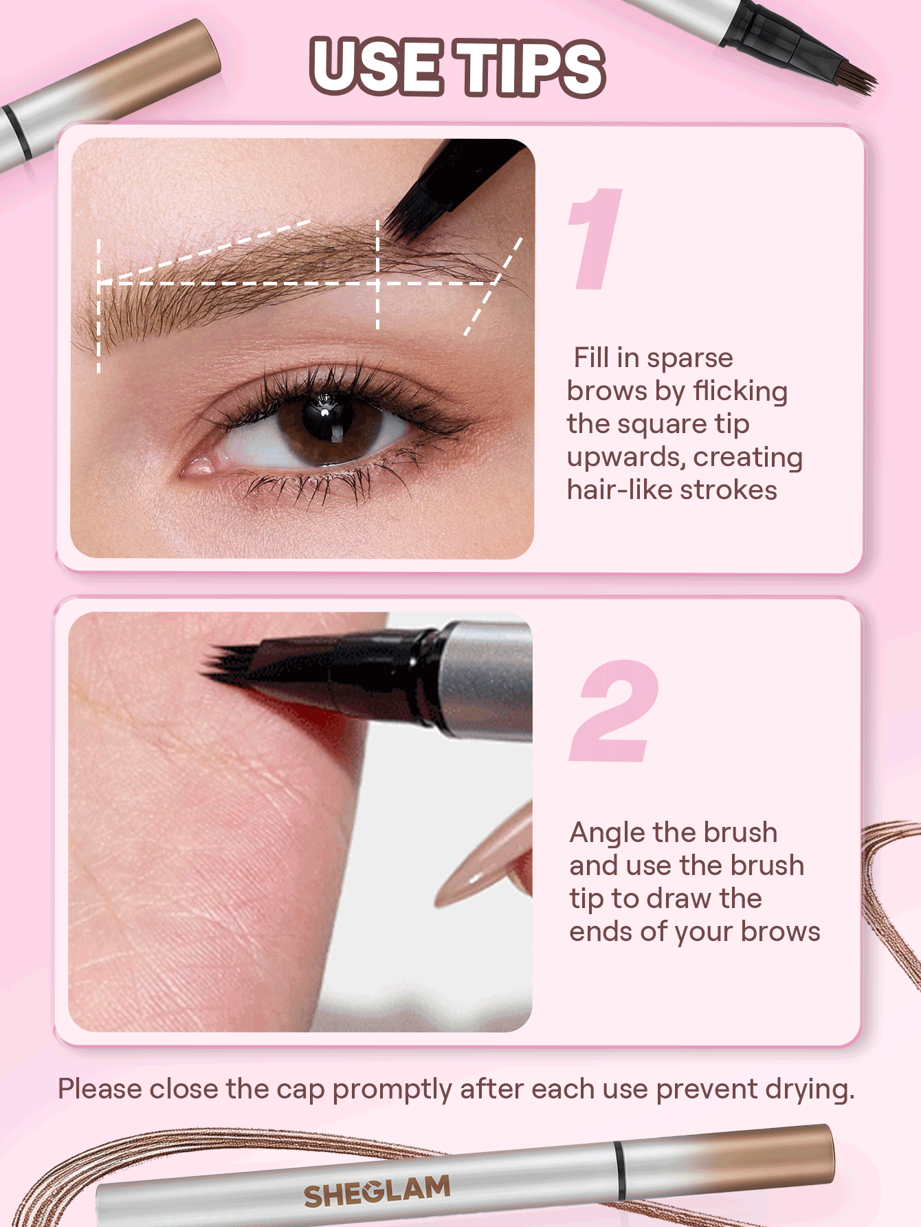 SHEGLAM Brow-Fection Micro-Stroke Liquid Pen-08 Chocolate Brand Beauty Makeup Face Paint Cosmetic For Women Girls Perfect For Spring Summer Ideal For Y2K Fancy Fashion Suitable For Birthday Mother'S Day Gift Rave Party Ready Best Color - Chocolate - View 6