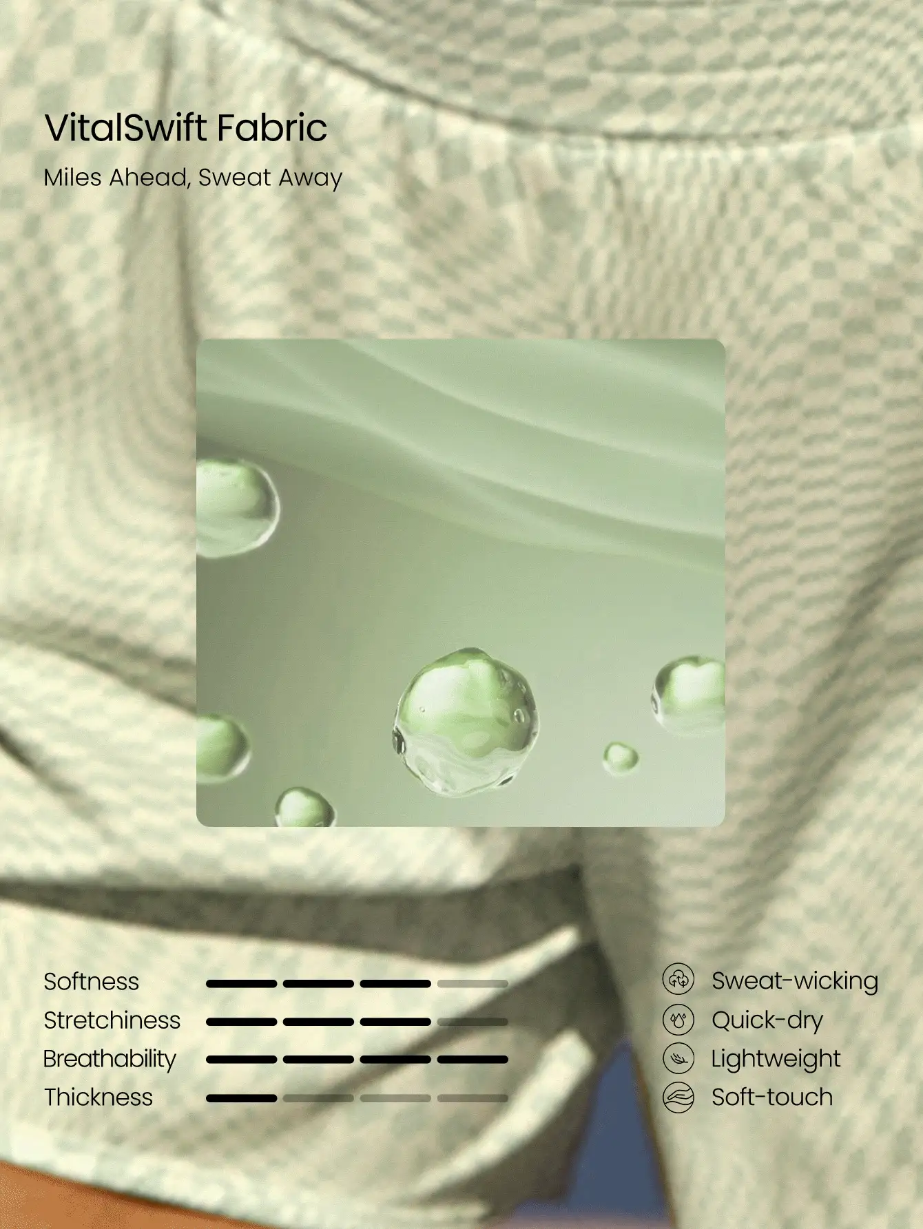 GLOWMODE 4英寸 VitalSwift 速干超轻中腰抽绳反光跑步短裤，内置防臭内裤拉链口袋，适合高强度运动跑步训练 - 綠色 - 查看 6