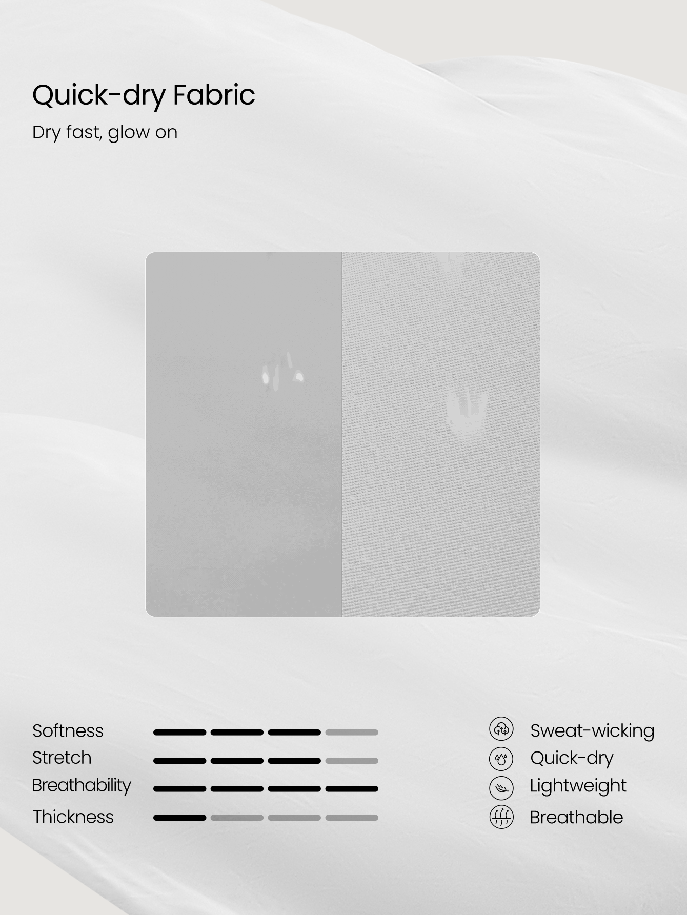 GLOWMODE 追逐你的节奏 腰部长度 超轻速干 弧形下摆缝线 反光常规版型 圆领T恤 跑步 训练 网球 日常运动服 - 白色 - 查看 5
