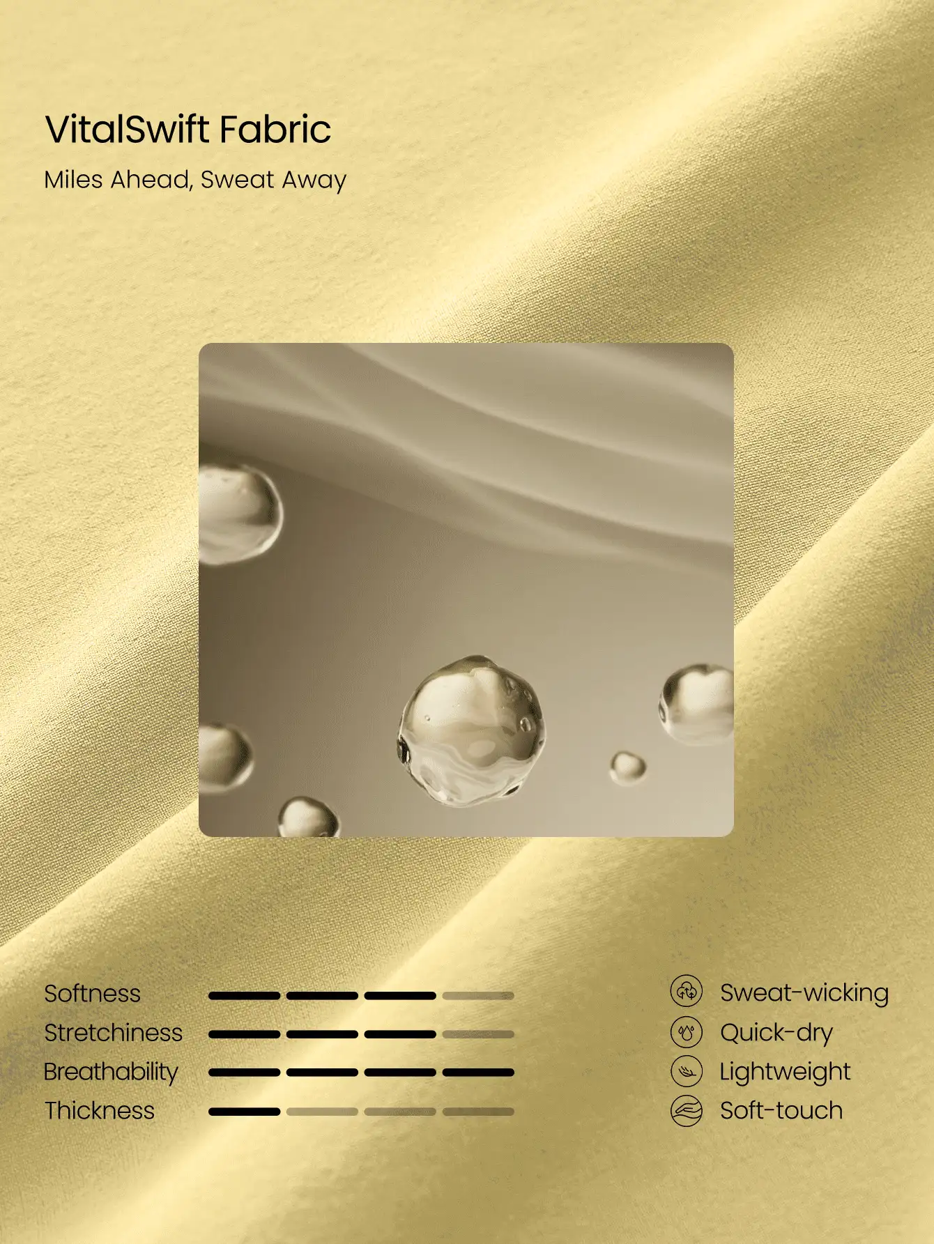 GLOWMODE 3英寸 VitalSwift 速干运动短裤，高开衩可调节抽绳腰带，内置侧袋，防滑设计，适合中等强度跑步、慢跑、训练和健身房锻炼。 - French Vanilla - 查看 6