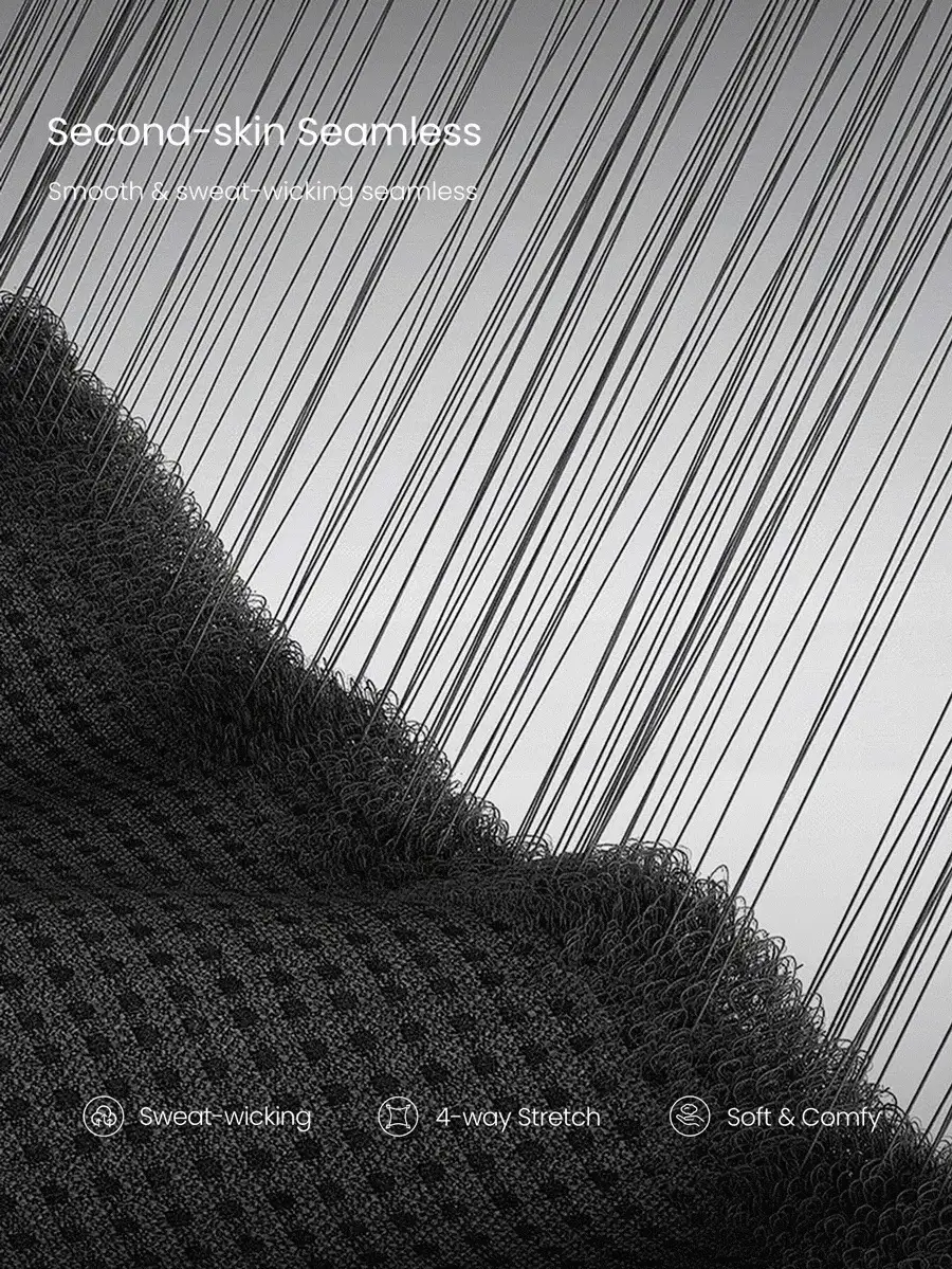 GLOWMODE Quần legging 24 inch siêu mềm mại, không đường may, cạp cao 3 mảnh, không xuyên thấu, nâng mông, thích hợp cho tập luyện cường độ trung bình, chạy bộ, tập gym. - màu đen - Xem 8