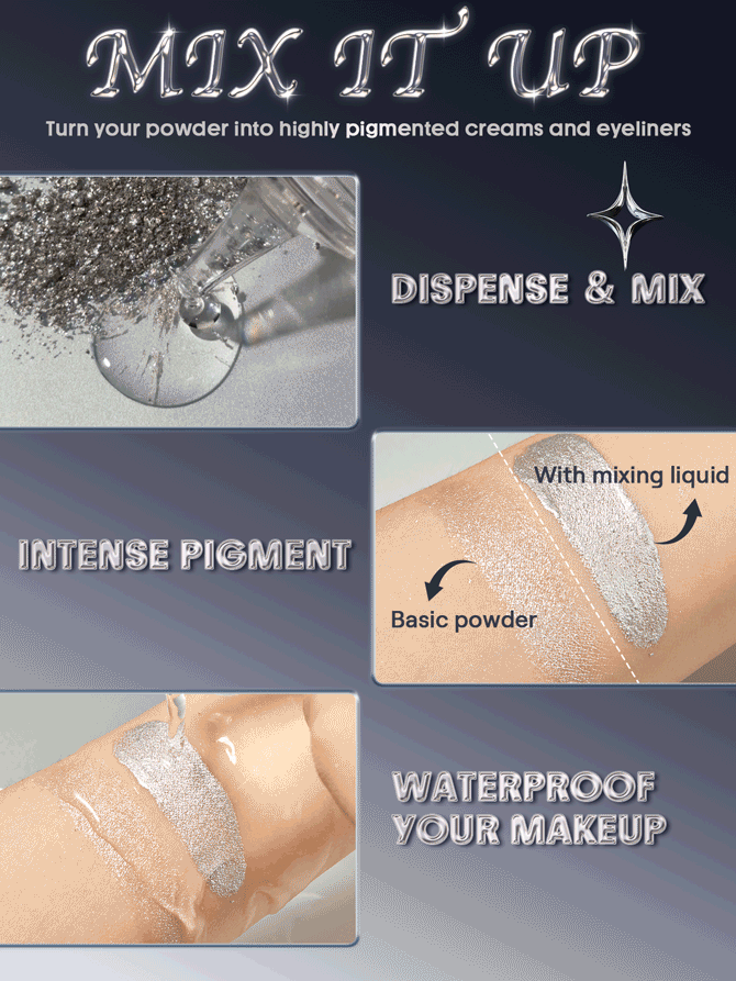 SHEGLAM Metamorphosis Mixing Liquid Brand Beauty Makeup Face Paint Cosmetic For Women Girls Perfect For Spring Summer Ideal For Y2K Fancy Fashion Suitable For Birthday Mother'S Day Gift Rave Party Ready Best Color - Clear - View 2