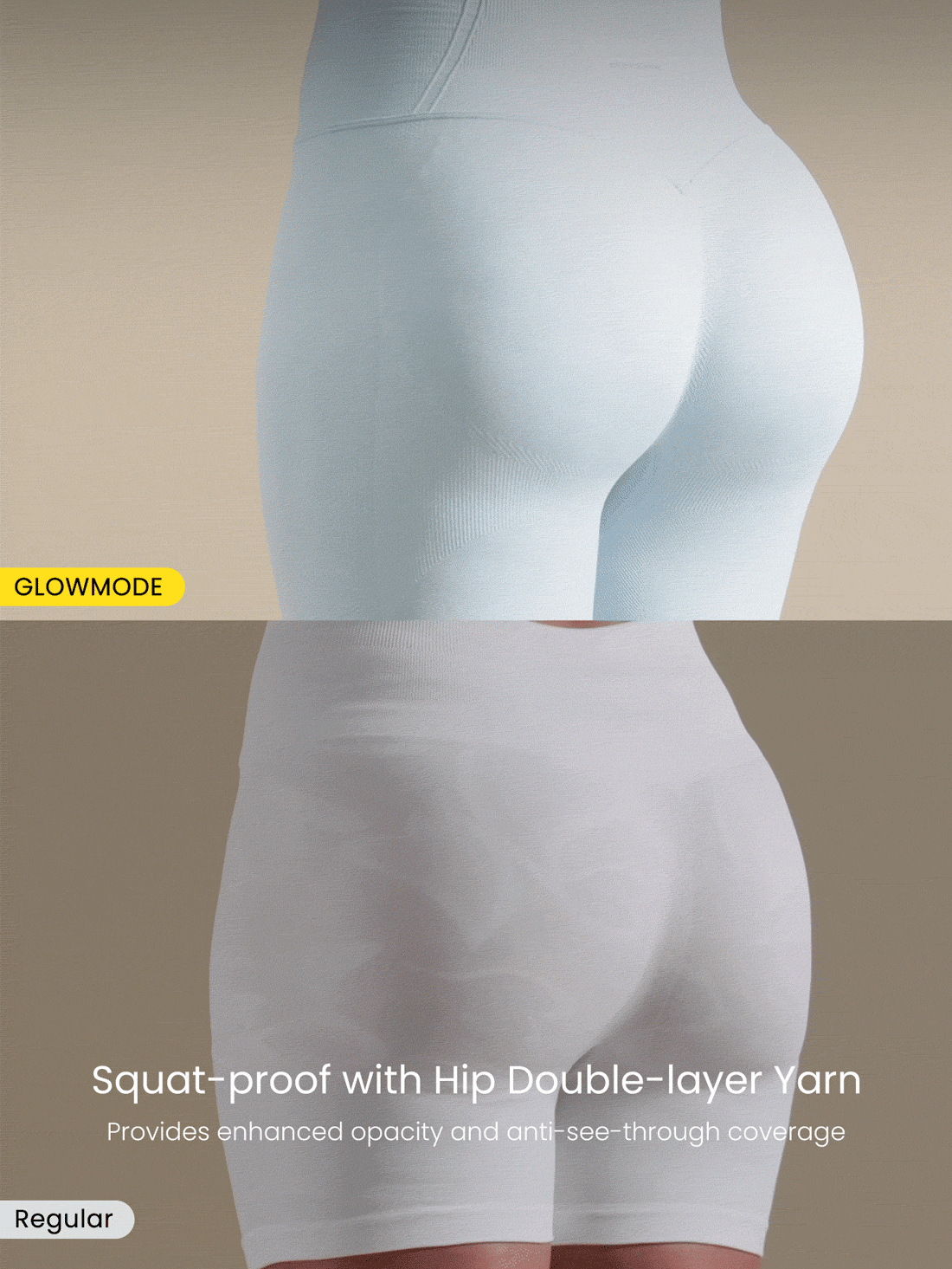 GLOWMODE Quần legging cỡ lớn 24" siêu mịn, mềm mại, không đường may, giữ dáng, cạp cao, không xuyên thấu, kiểm soát vùng bụng, nâng mông, thích hợp cho tập luyện cường độ trung bình, chạy bộ, thể dục. - màu đen - Xem 2