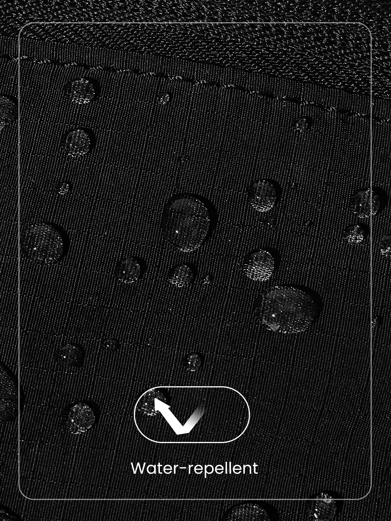 GLOWMODE 带水壶口袋的拉链腰包，防水材质，可斜挎，配有可调节肩带 - 黑色 - 查看 5