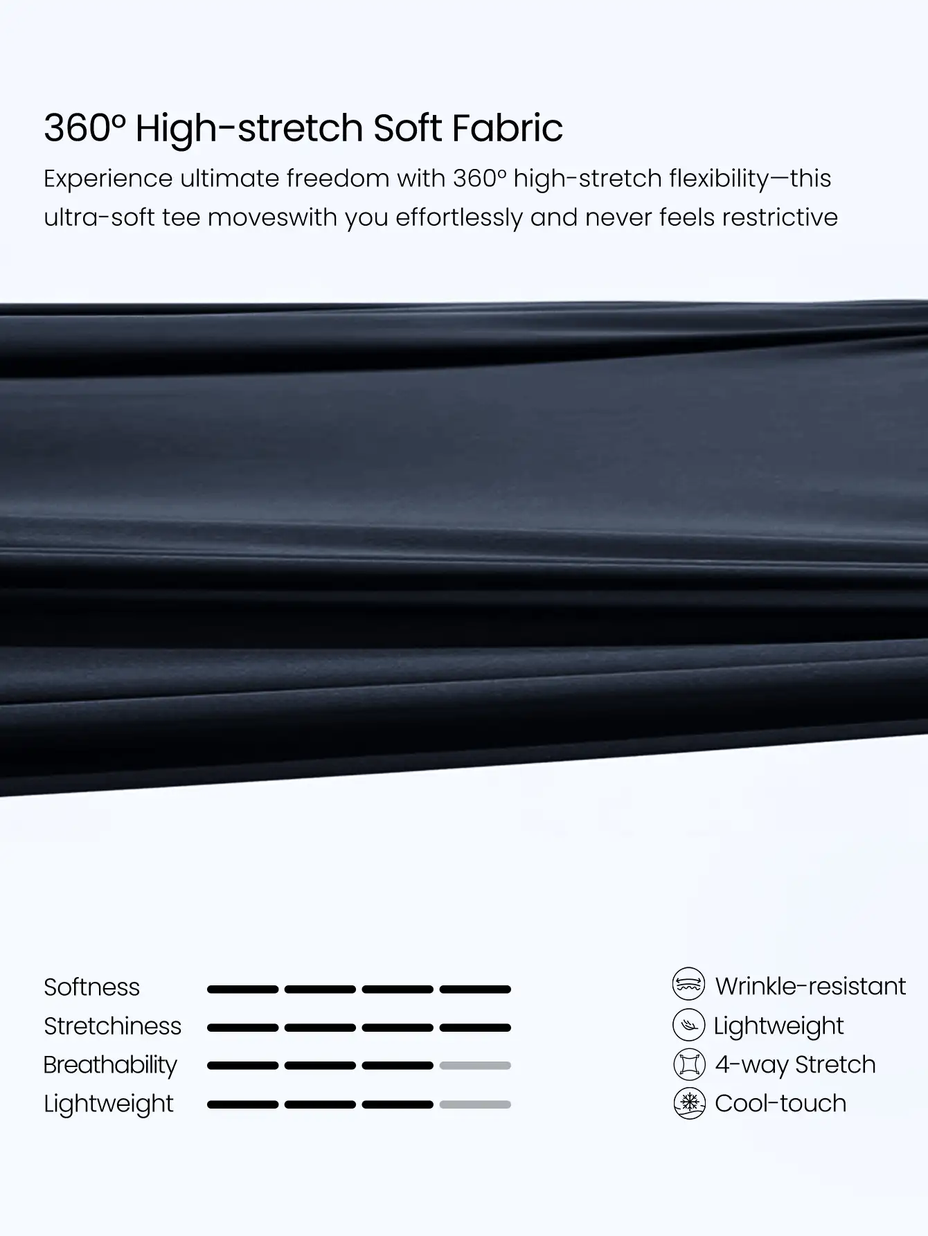 GLOWMODE Glow Era 柔软弹力圆领修身短袖运动T恤，适合低强度瑜伽、普拉提、健身房、日常休闲穿着 - Iron Gray - 查看 4