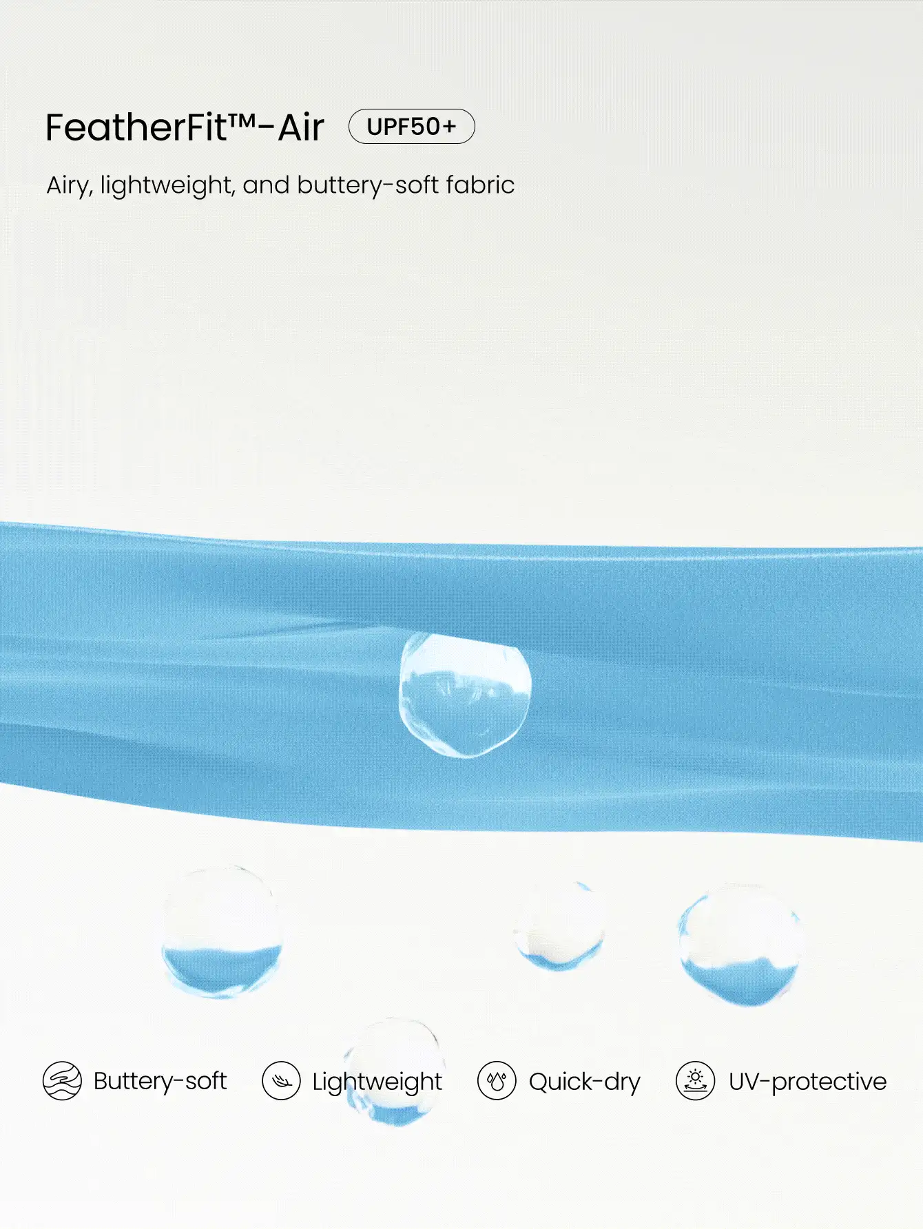 GLOWMODE FeatherFit™-Air Elevate A-Line Gaun Mini Slip dengan Kantong Pendek Tersembunyi, Nyaman untuk Aktivitas Harian Musim Panas, Cepat Kering, dan Menyerap Kelembapan - Biru Langit - View 7
