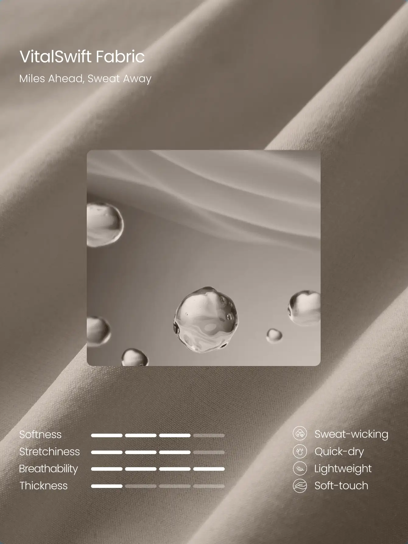 GLOWMODE 4英寸 VitalSwift Chase Every Mile 高腰防卷边收腹轻盈速干抑菌内置内裤跑步短裤训练网球慢跑跑步健身运动服 - 卡其色 - 查看 6