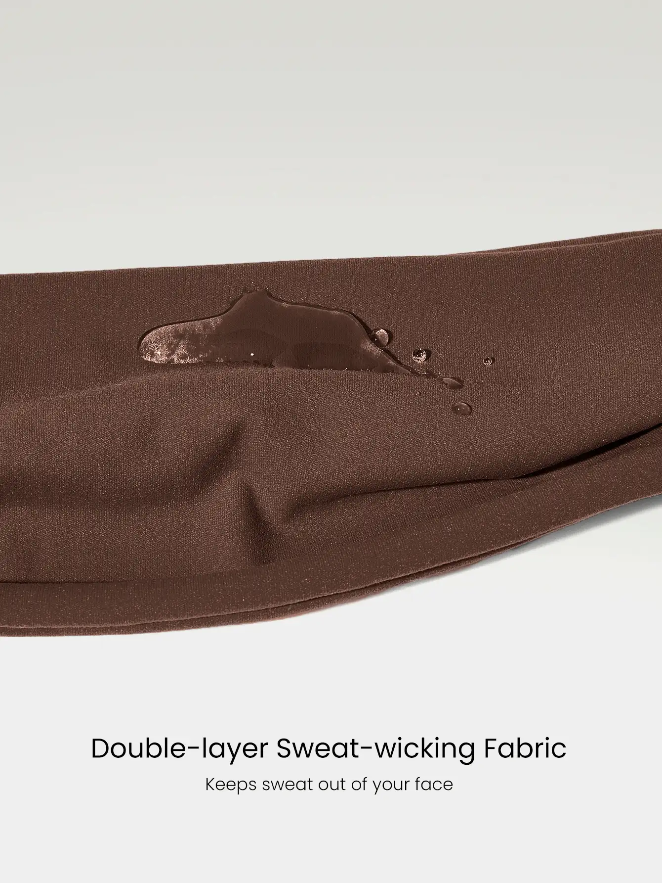 GLOWMODE FeatherFit™-Air Work It Sweat-Absorbent Training Headband Gym - Brown - View 3