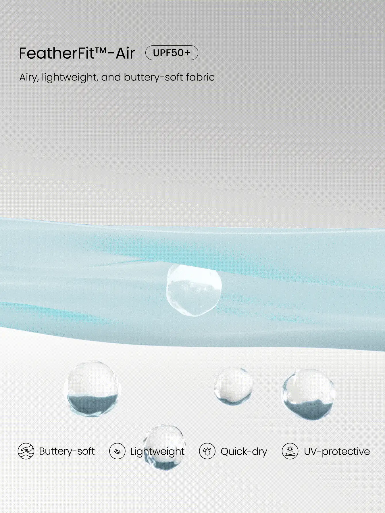 GLOWMODE FeatherFit™-Air Scoop Neck Knotted Mini Dress Quick Dry Moisture Wicking - Aqua Blue - View 6