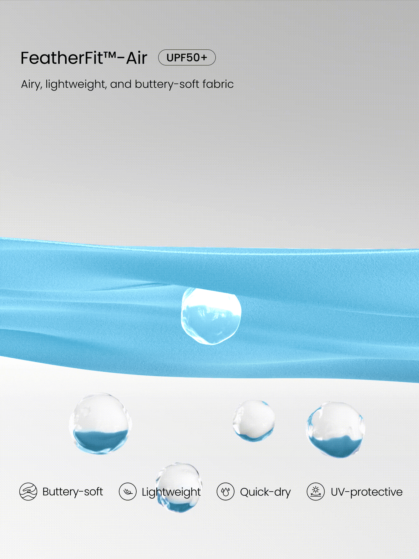 GLOWMODE FeatherFit™-Air Peekaboo Everyday Built-In Shorts Pocket Anti-Slip Dress Yoga Spring Summer Quick Dry Moisture Wicking - Breezy Blue - View 6