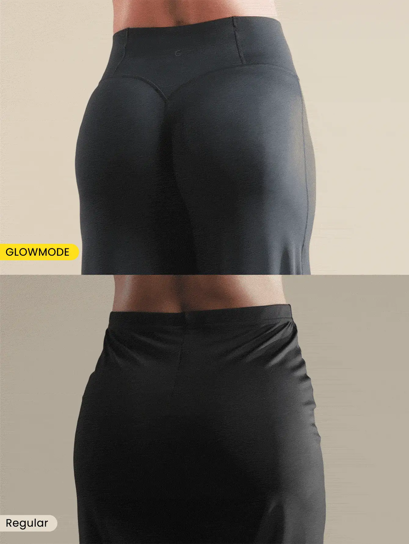 GLOWMODE Leggings de 31'' Peakbum de Secado Rápido con Bolsillo en la Cintura, Control Abdominal, Sujeción del Core, Anti-Enrollamiento, Moldeadores de Glúteos, para Entrenamiento, Tenis, Ru - Caqui - Ver 10