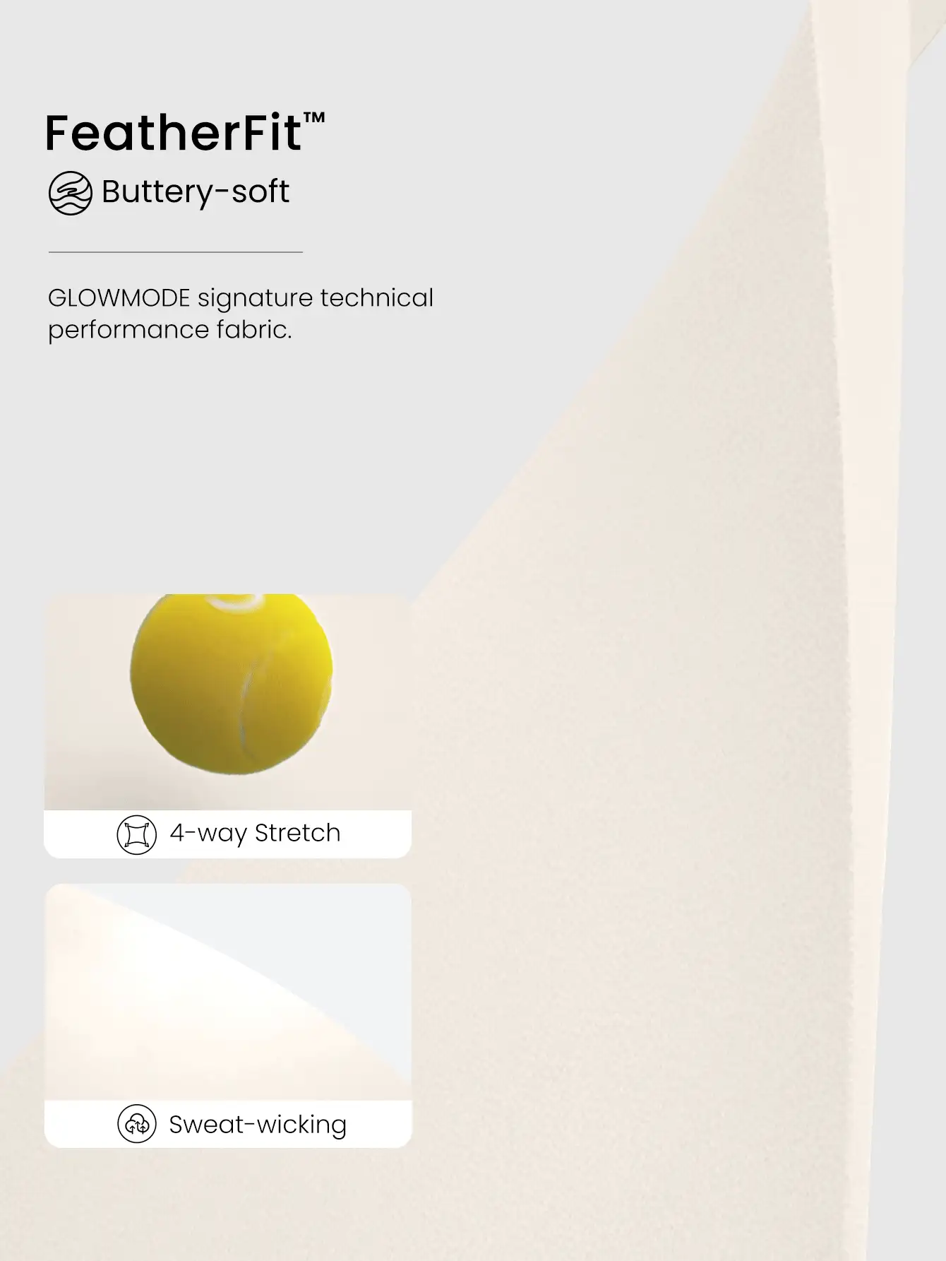 GLOWMODE FeatherFit™ Square Neck Y-Back Bra - Creamy White - View 4