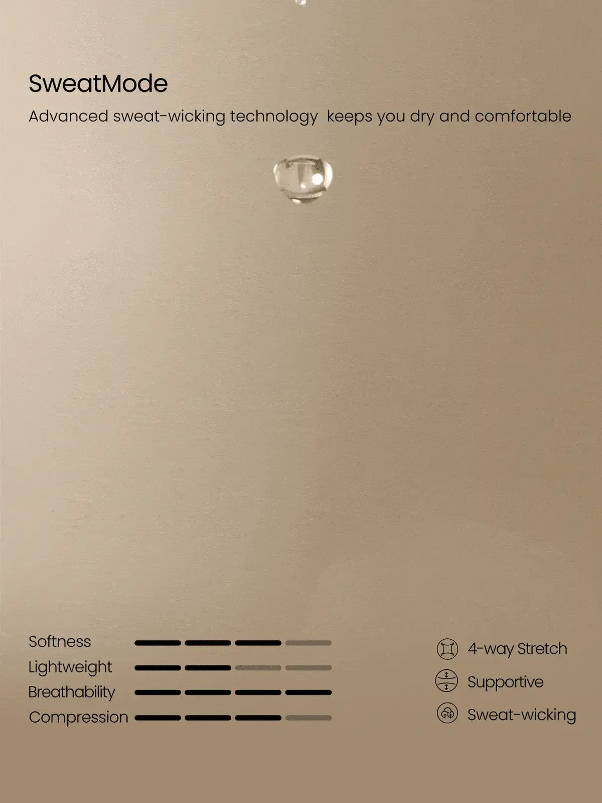 GLOWMODE 2条装 SweatMode 支撑弹力吸汗透气网眼拼接高腰三角裤，日常休闲穿着 - 杏色 - 查看 5