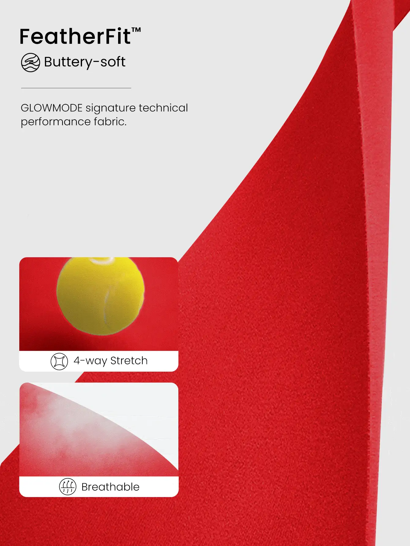 GLOWMODE 28英寸featherfit™十字綁帶彈力緊身褲 - Fiery Red - 查看 5