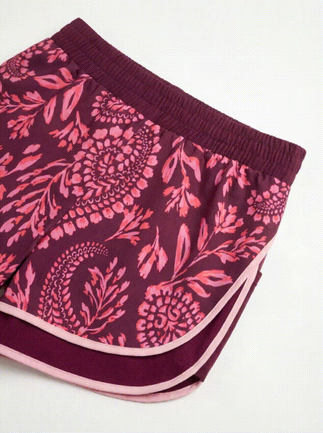 CAJUNI Women's Sports Casual Printed 2-In-1 Shorts - Purple - View 6