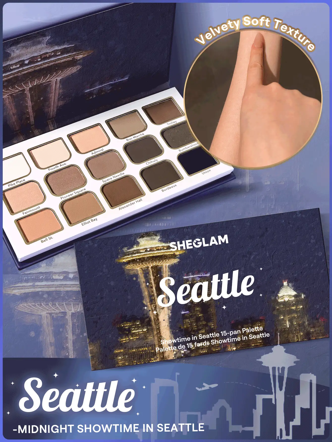 SHEGLAM Showtime in Seattle Paleta de 15 colores Brillos - Showtime in Seattle - Ver 2
