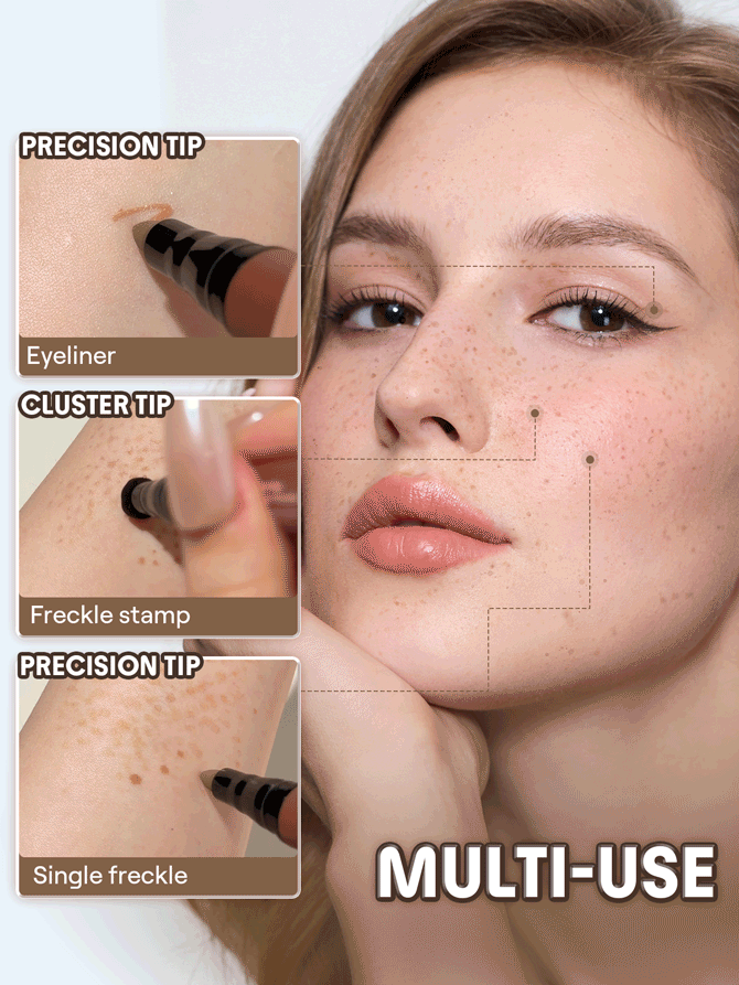 SHEGLAM Double Dot Freckle Pen-Fawn Brand Beauty Makeup Face Paint Cosmetic For Women Girls Perfect For Spring Summer Ideal For Y2K Fancy Fashion Suitable For Birthday Mother'S Day Gift Rave Party Ready Best Color - Fawn - View 3