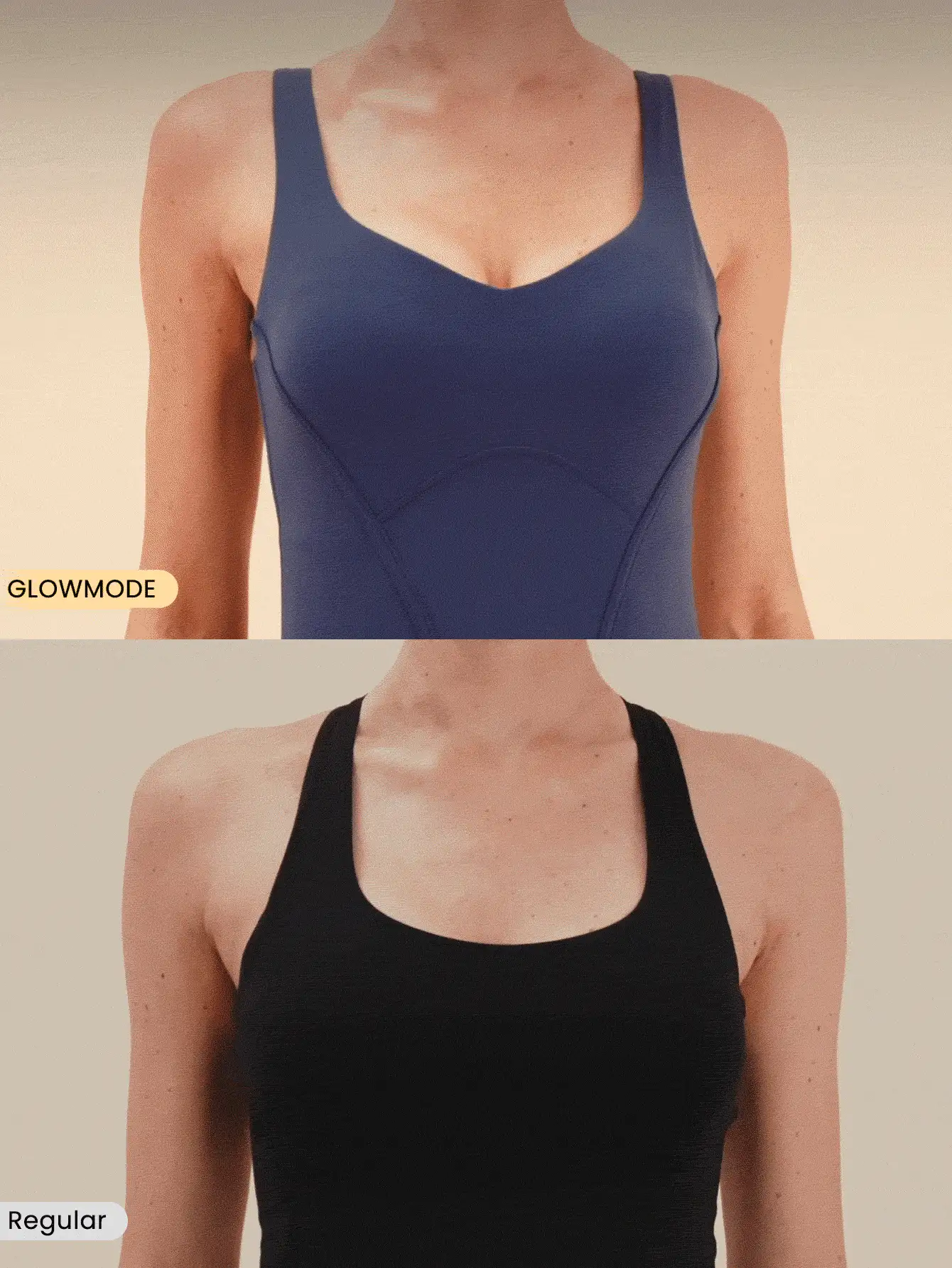 GLOWMODE Váy ngắn xếp ly FeatherFit™-Air Double Time mềm mại như bơ, co giãn, thấm hút mồ hôi, có quần short bên trong, túi hai bên, đế chống trượt và định hình vòng ba, kiểu áo liền thân hở lưng, thích hợp cho tennis, golf, pickleball, và các hoạt động thường ngày. - French Vanilla - Xem 2