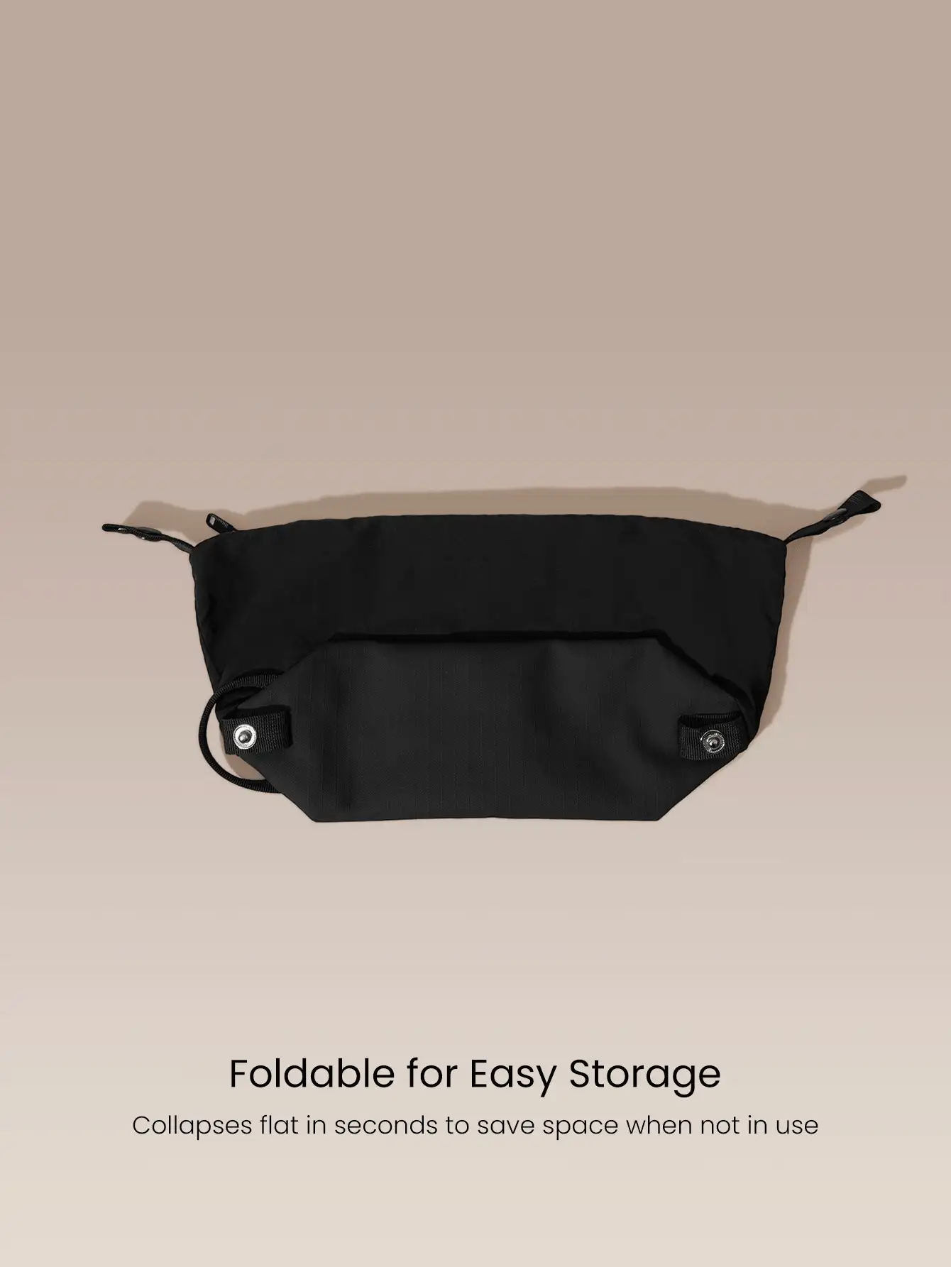 GLOWMODE Small 3L CompactGo Waterproof Toiletry Bag Water-Resistant Travel Pouch Non-Slip Base Zipper Compartment Lightweight Commuting Gym Travel Organizer Bag - Black - View 3