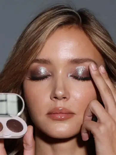 Prismalight Baked Gelee Eyeshadow Duo-05 Starlight Veil Brand Beauty Makeup Face Paint Cosmetic For Women Girls Perfect For Spring Summer Ideal For Y2K Fancy Fashion Suitable For Birthday Mother'S Day Gift Rave Party Ready Best Color - 05 Starlight Veil - View 4