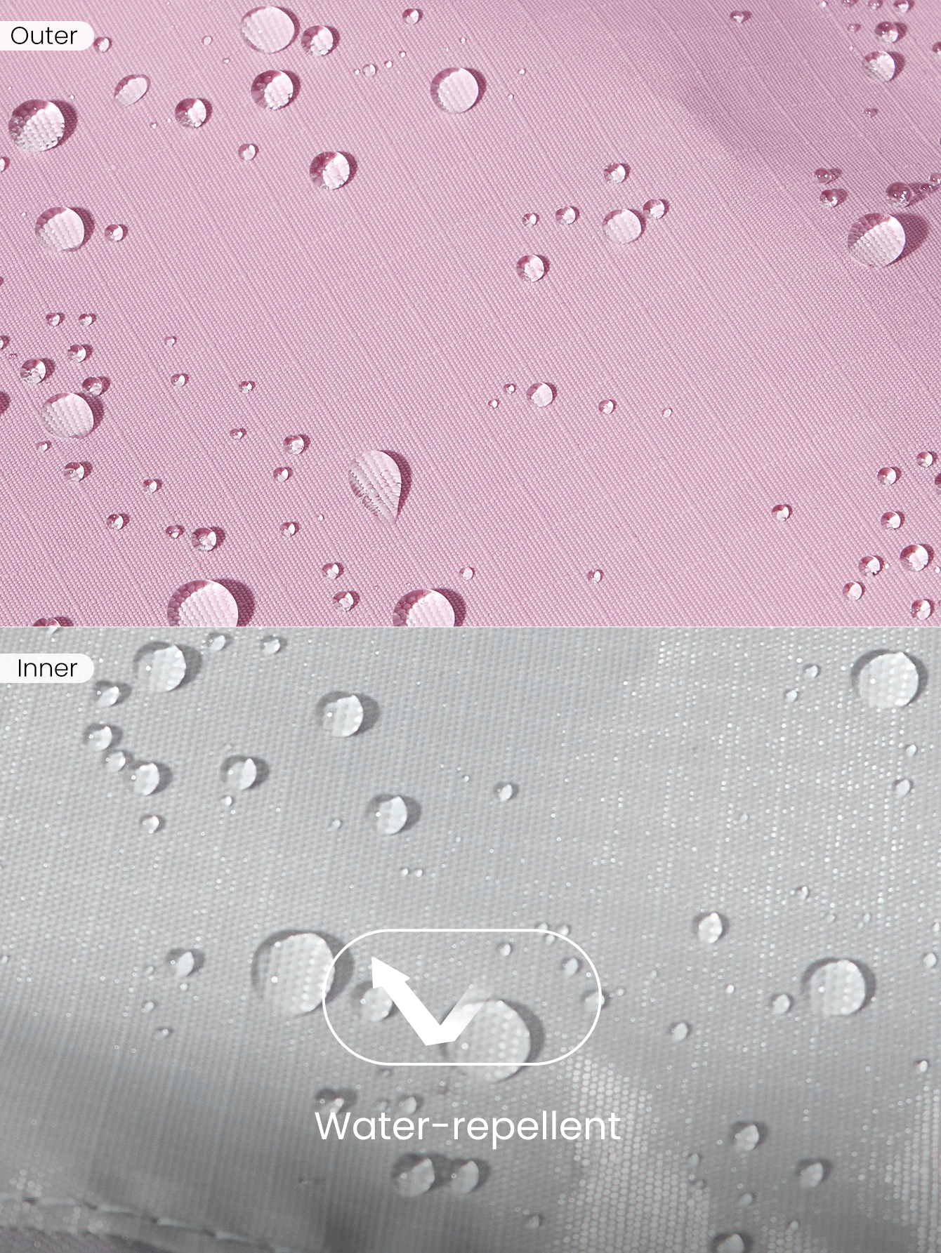 GLOWMODE 17L Unadjustable Textured Water-Resistant Shoulder BagFall Winter - Sugar Pink - View 7